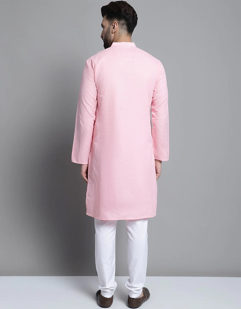 Baby Pink Kurta Pure Cotton Payjama Set for Women - Soft & Comfortable Traditional Indian Outfit for Festivals, Parties & Casual Wear