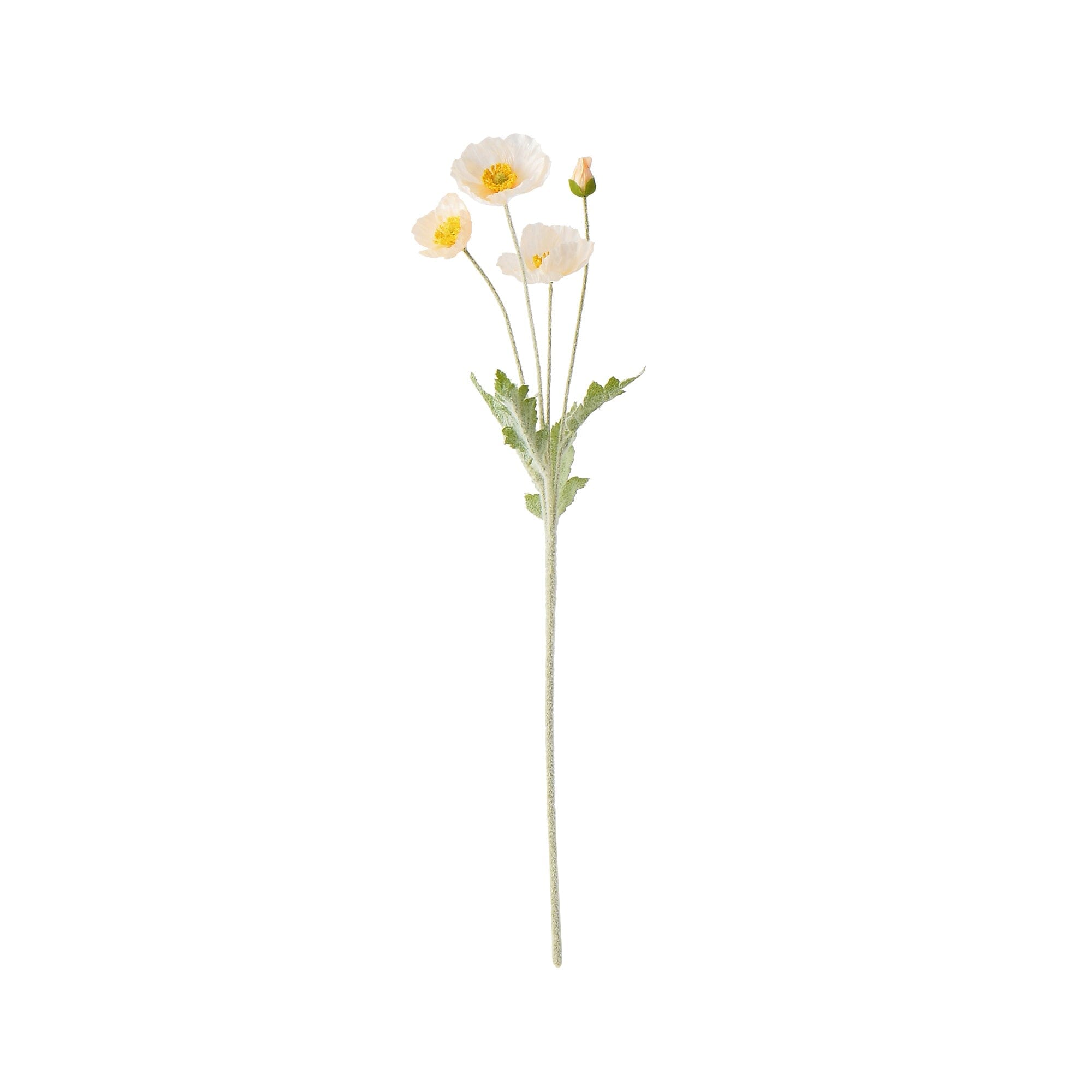 Art Flower Poppy S White - Elegant Home Decor for Living Room, Bedroom & Wedding Centerpieces