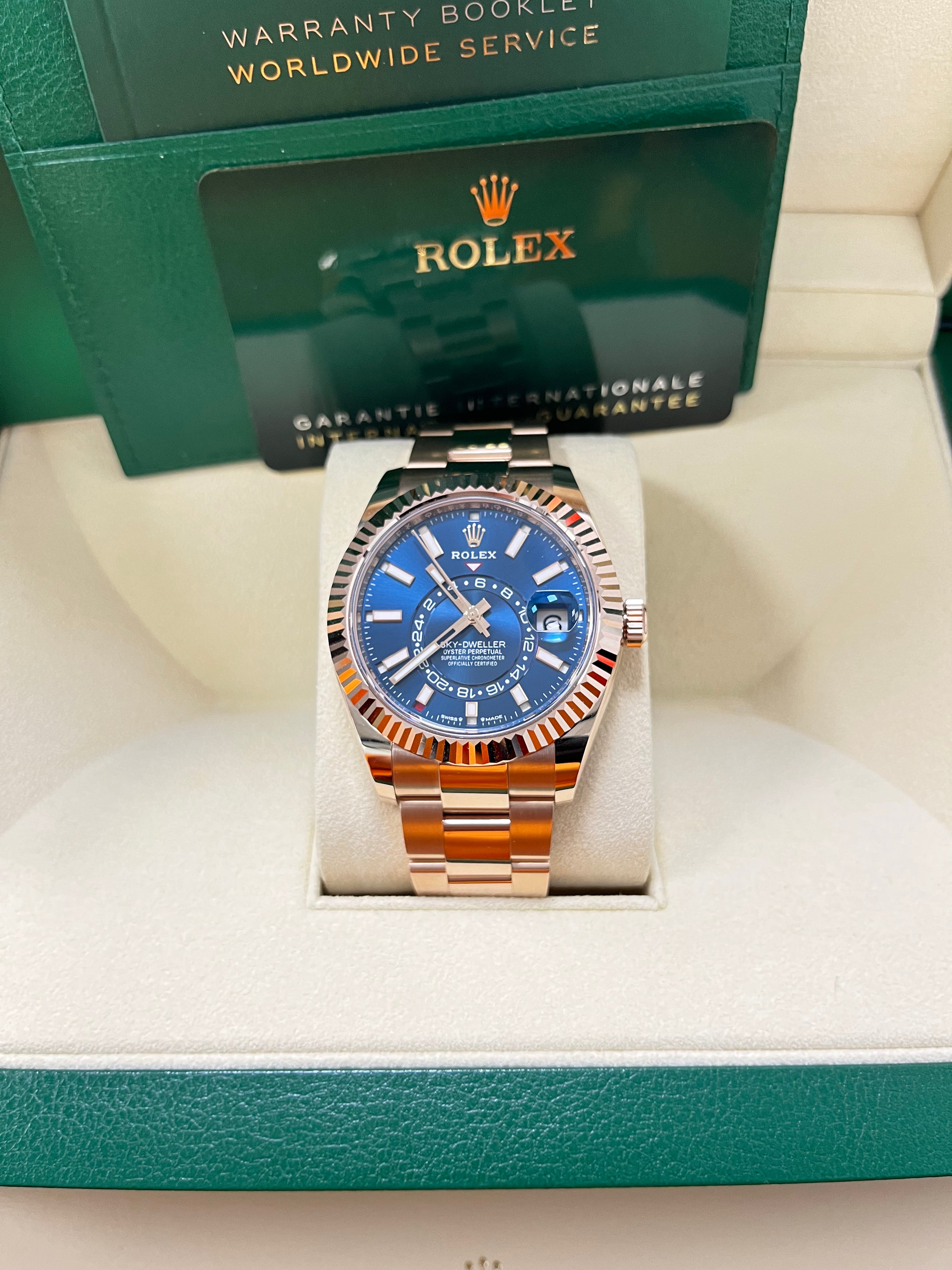 Rolex Sky-Dweller Men's Watch with Blue Dial & Oyster Bracelet - Ref. 336935 | Luxury Automatic Watch for Business, Travel & Special Occasions