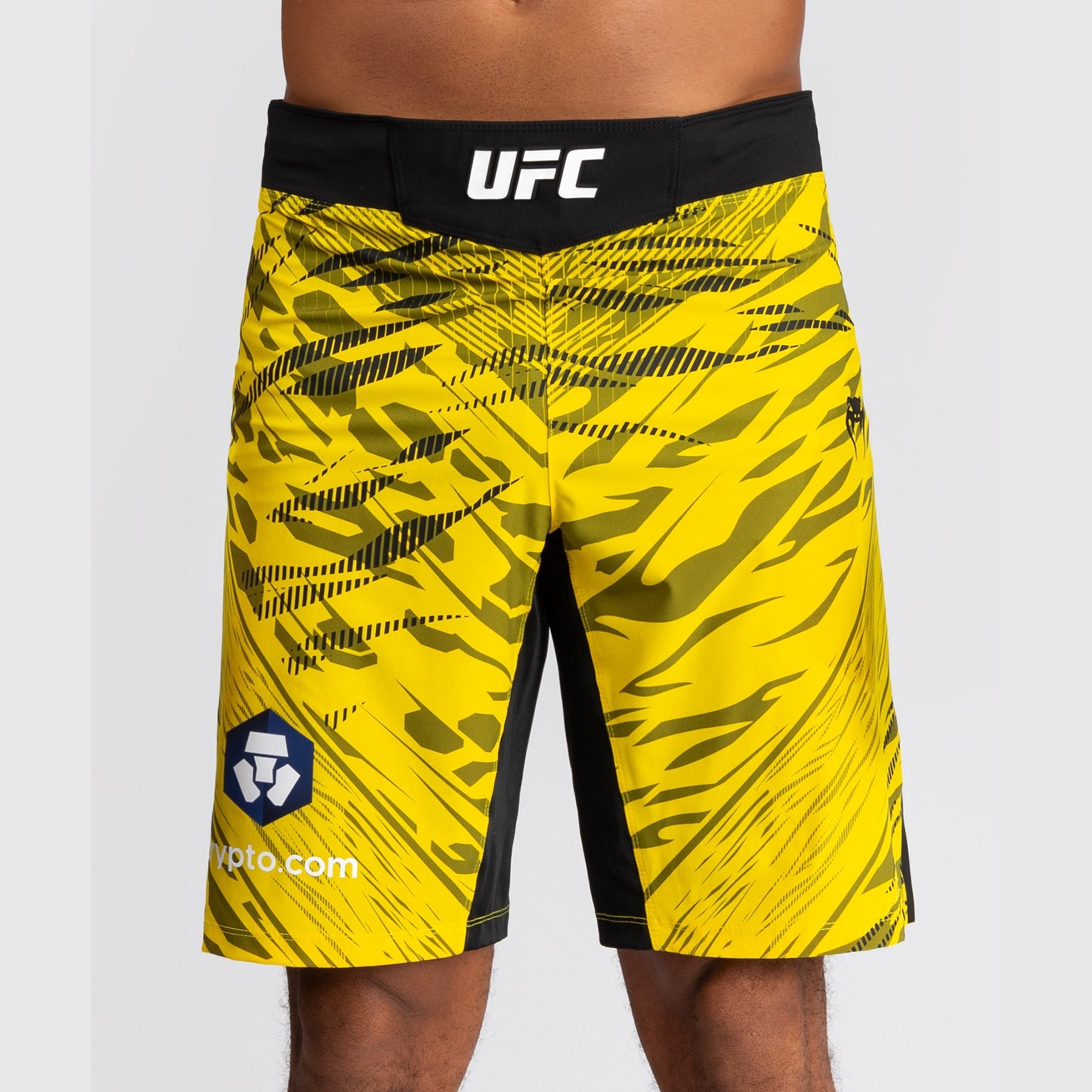 Venum UFC Fusion Personalized Authentic MMA Fight Shorts for Men - Long Fit, Yellow - Perfect for Training, Competition & Fight Night Events
