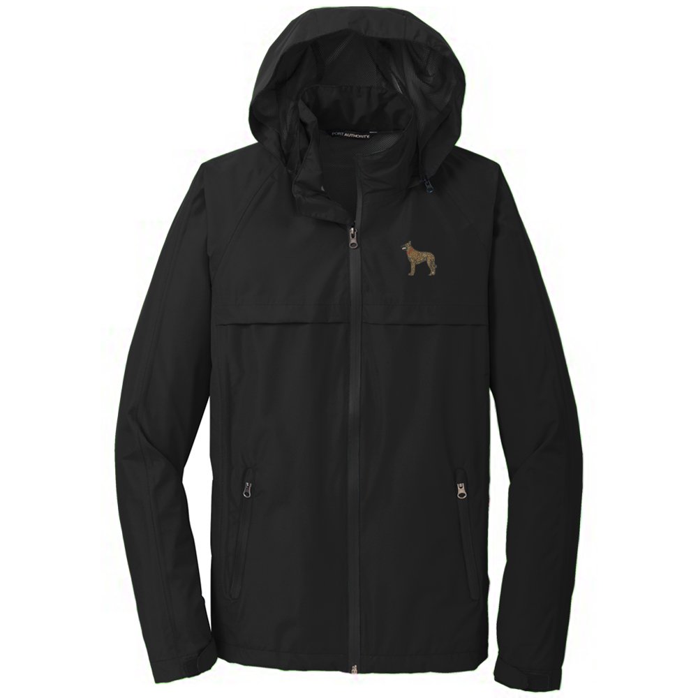 Waterproof Belgian Malinois Dog Breed Rain Jacket for Men - Lightweight Windbreaker for Outdoor Hiking, Running & Dog Walking