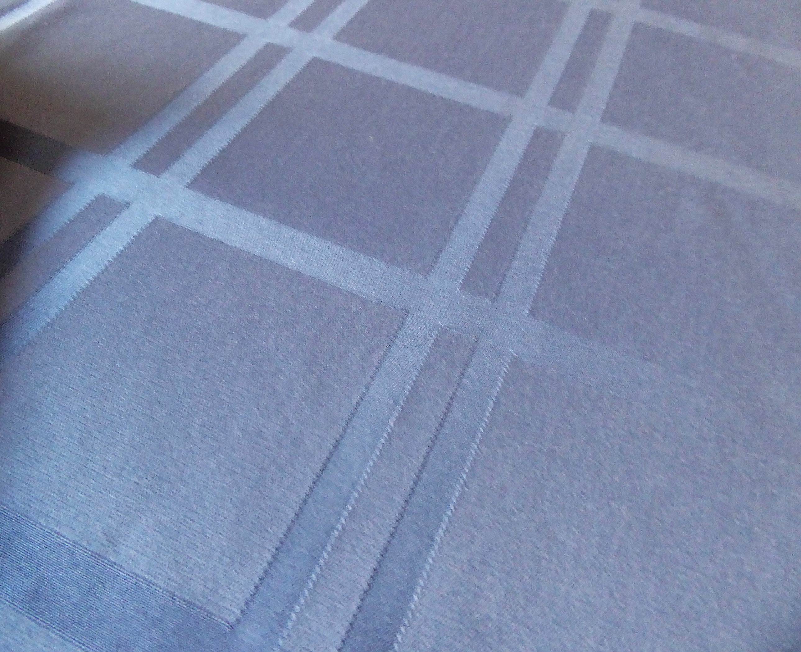 Elegant Oval Blue Window Pane Tablecloth 80x60 Inches - Silky Smooth Wedgwood Blue Dining Table Cover for Dinner Parties, Tea Parties & Special Occasions - Perfect for Formal Dining, Bridal Showers & Afternoon Tea Events