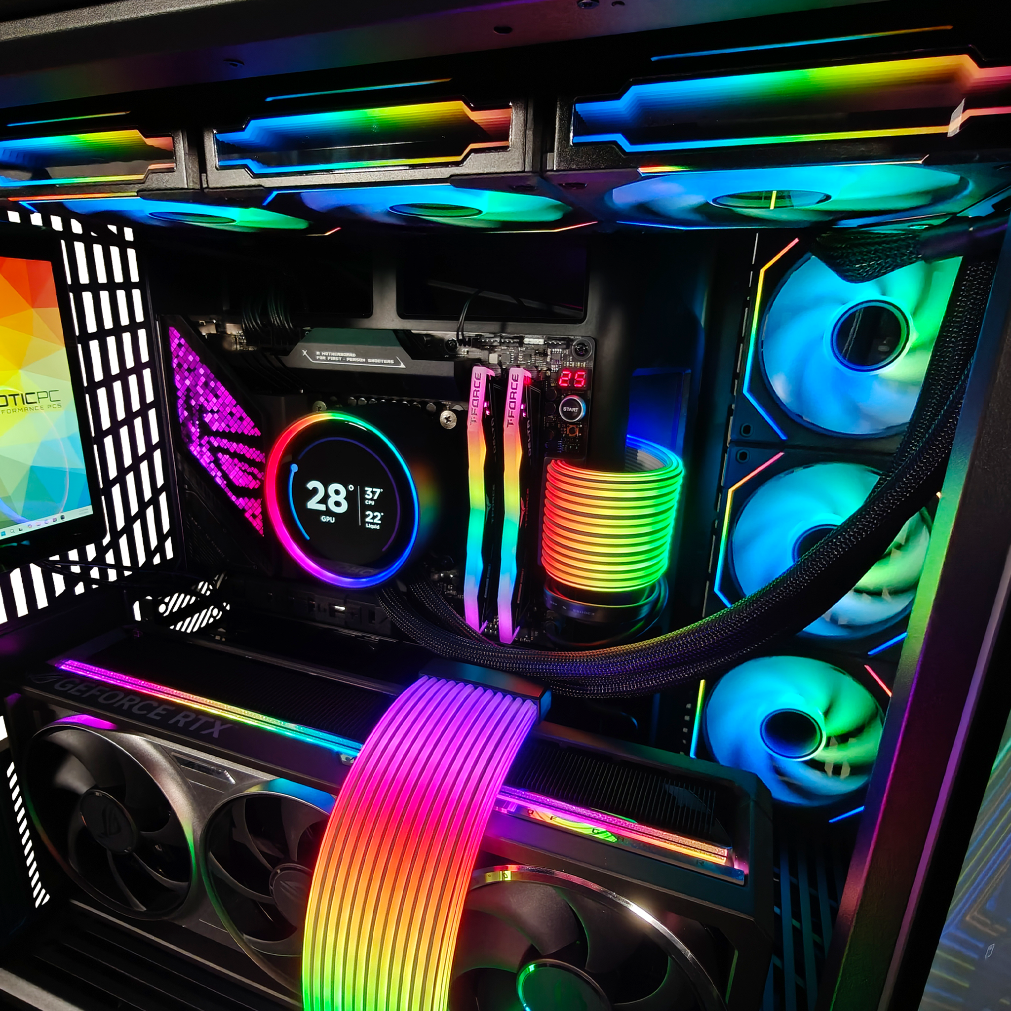 XOTIC PC GX13 HYTE Custom Built Gaming Desktop PC - High Performance Gaming Computer with RGB Lighting for Esports & Streaming | Perfect for Fortnite, Call of Duty & VR Gaming