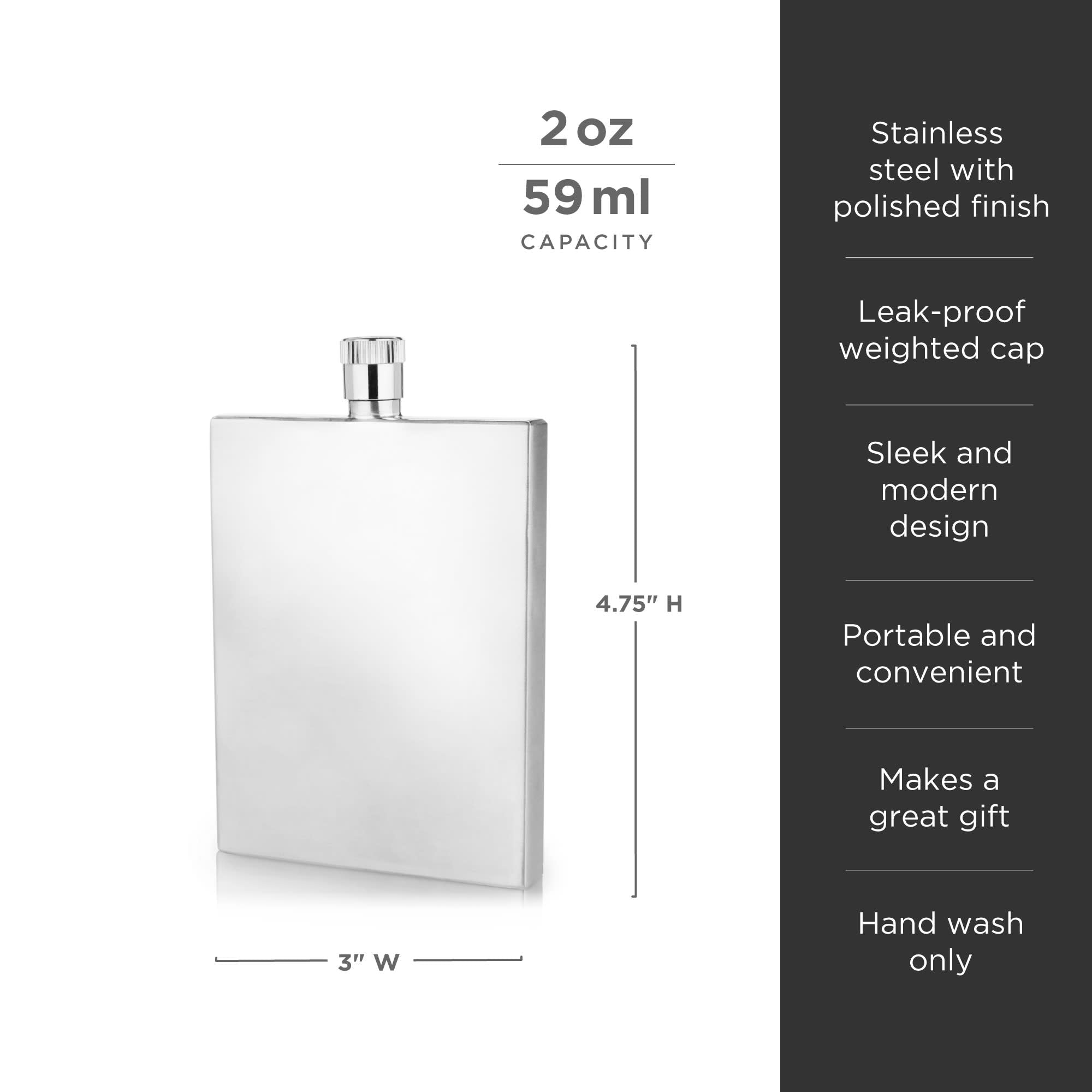 Premium Stainless Steel Slim Flask for Whiskey & Liquor - Leakproof & Odorless, Perfect for Outdoor, Travel, Camping & Gifting