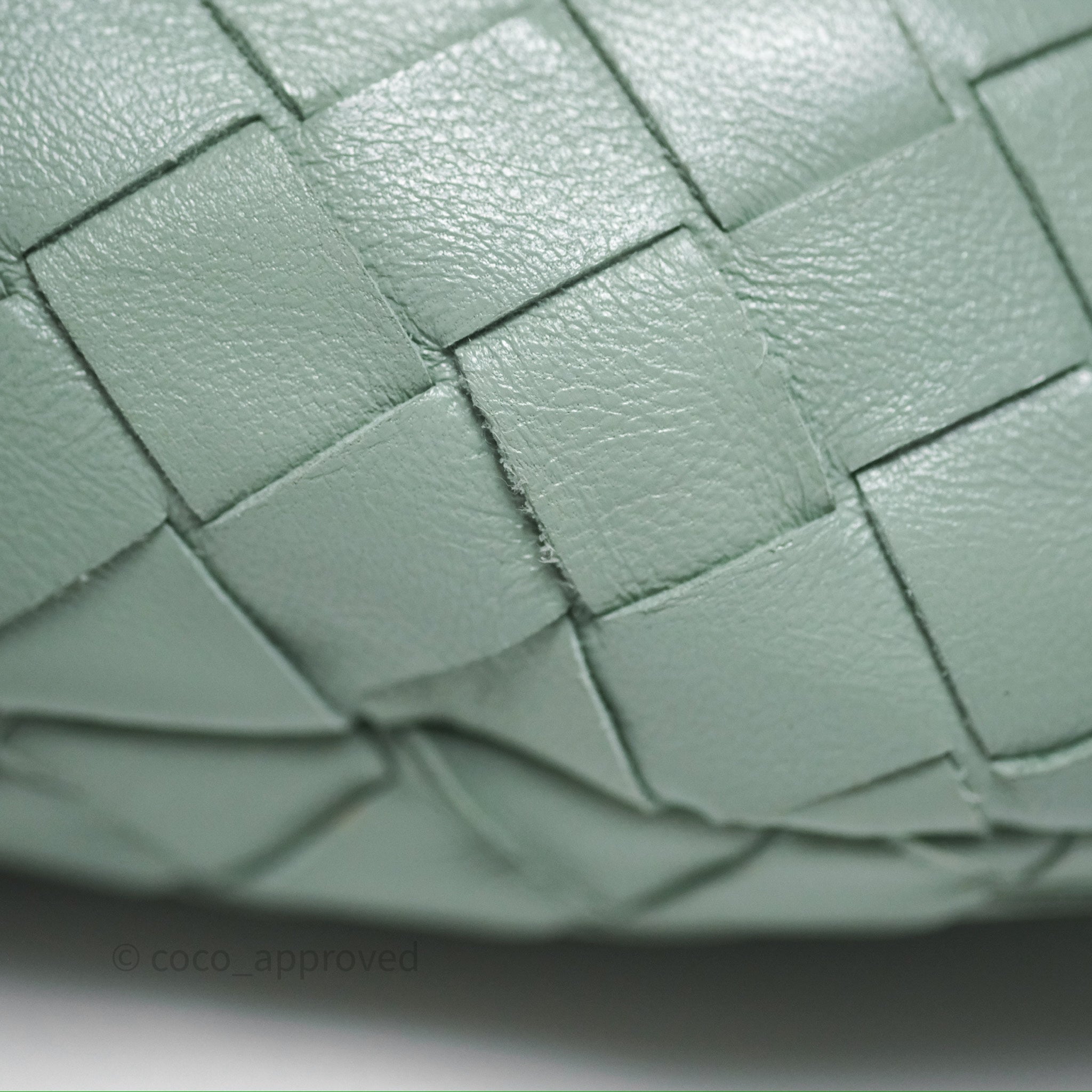 Bottega Veneta Mini Jodie Bag in Intrecciato Green Lambskin Leather with Gold Hardware - Perfect for Everyday Use, Date Nights & Special Occasions