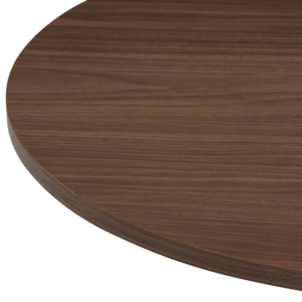 RUNDA 70cm Round Dining Table - Walnut & Black Finish - Perfect for Small Spaces, Breakfast Nooks & Cozy Kitchen Settings