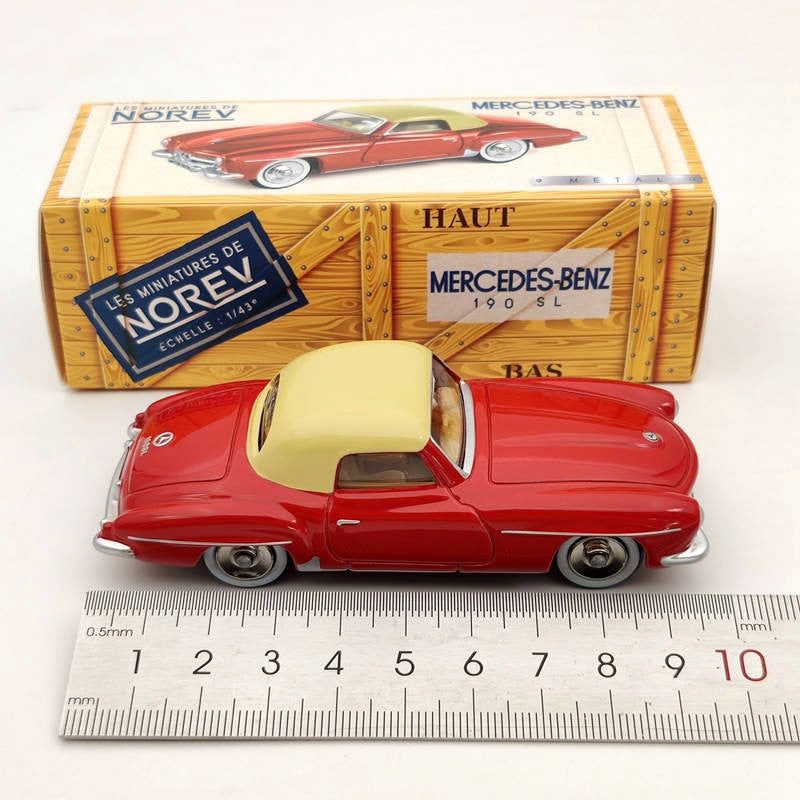 10pcs Norev 1:43 Scale Mercedes Benz 190 SL CL3512 Diecast Model Cars - Limited Edition Red Collectible Toy Vehicles for Adults & Kids | Perfect for Display, Gifts & Car Enthusiast Collections