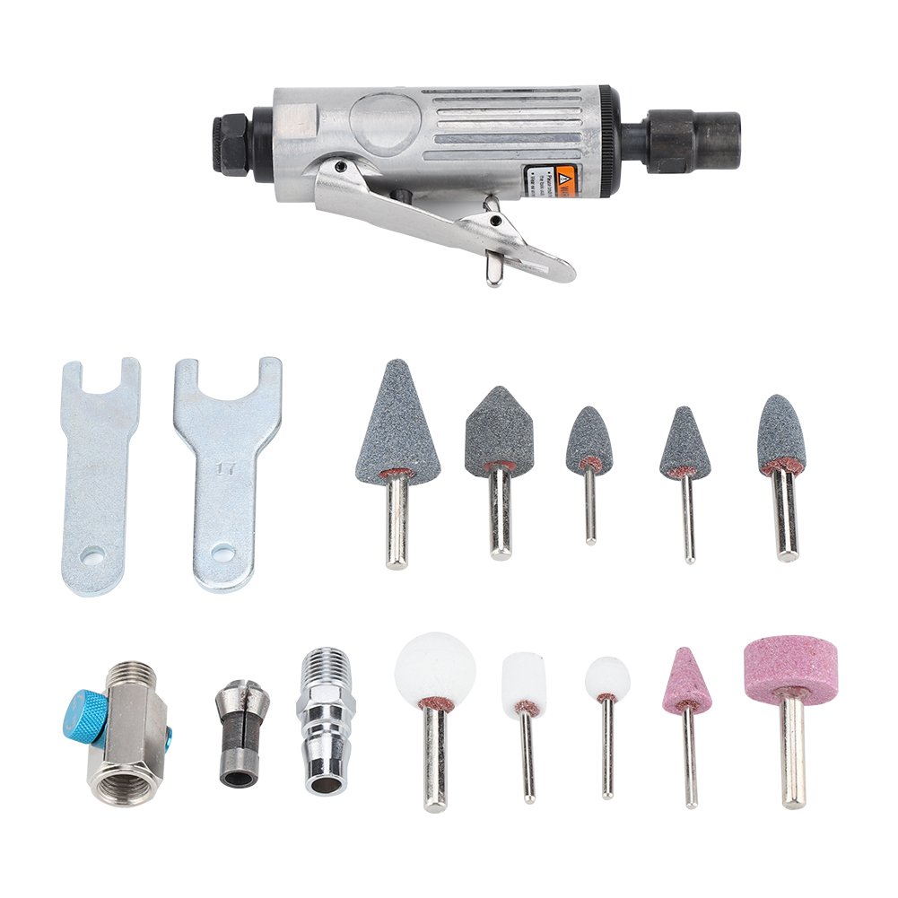 16 Pcs Air Die Grinder Kit - 1/4
