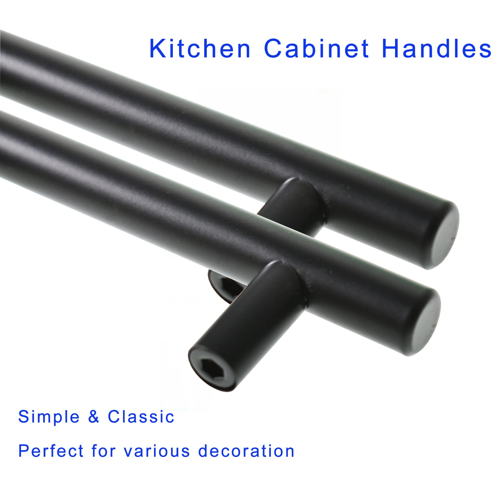 50 Pack Matte Black Cabinet Pulls - Stainless Steel Kitchen Cabinet Handles & Dresser Drawer Handles (3 Hole Center) - Perfect for Kitchen, Bedroom, Bathroom & Wardrobe Hardware Upgrade