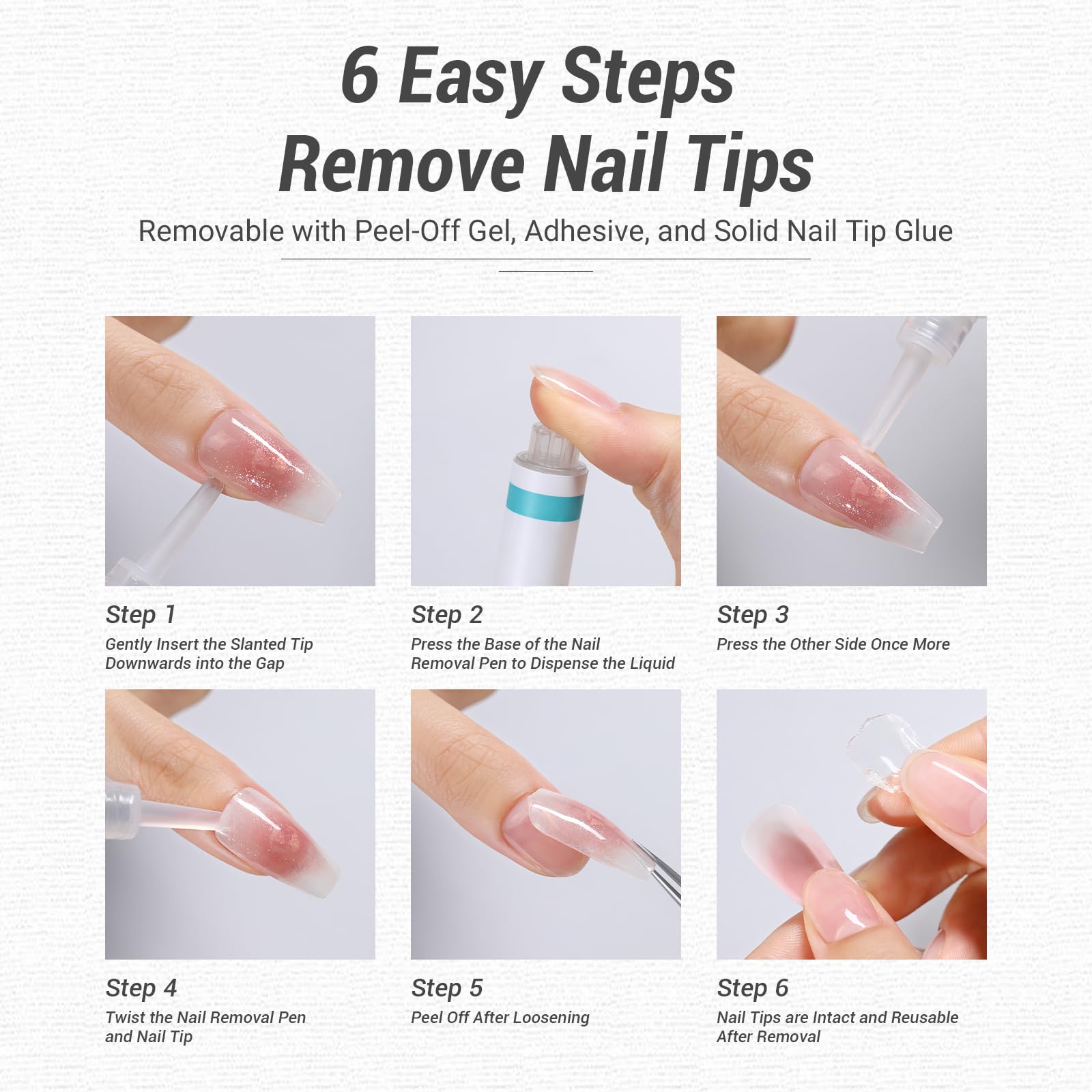 TAYE Nail Glue Remover Pen - Quick & Easy Press On Nail Remover for Fake Nails | Alcohol-Free, Acetone-Free Gel Glue Dissolver | Perfect for Salon, Home Manicures & Nail Art Touch-Ups