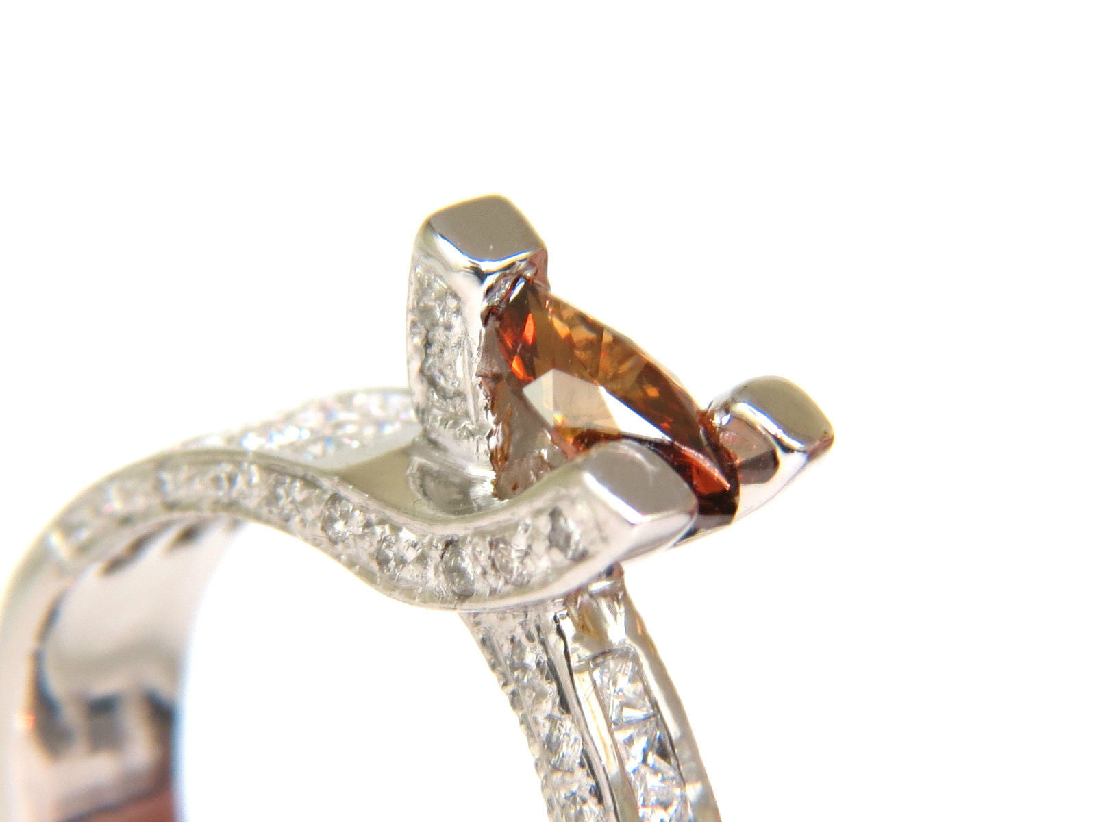 2.05CT GIA Certified Natural Fancy Orange Brown Diamond Ring in 14KT Gold with Tension Float Setting - Perfect for Engagement, Wedding & Special Occasions