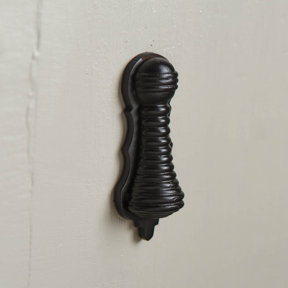 Aged Bronze Reeded Beehive Escutcheon - Vintage Cabinet Hardware for Doors & Drawers - Perfect for Farmhouse, Rustic & Traditional Home Decor