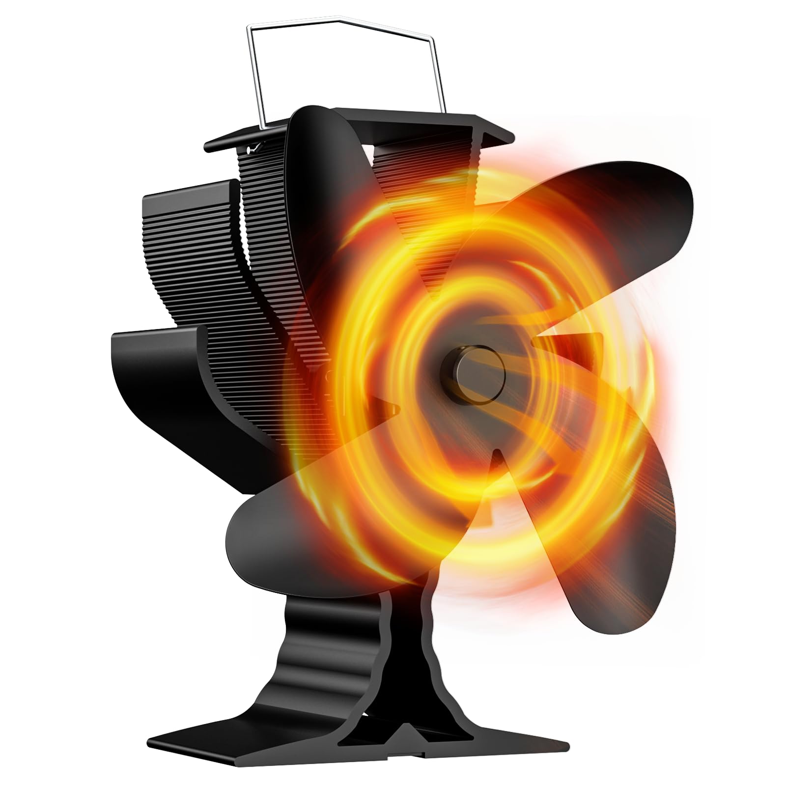 HIDALIFE 4-Blade Heat Powered Wood Stove Fan - Efficient Fireplace Fan for Wood & Gas Burner Stoves - Perfect for Home Heating, Cabin Warmth & Energy Savings