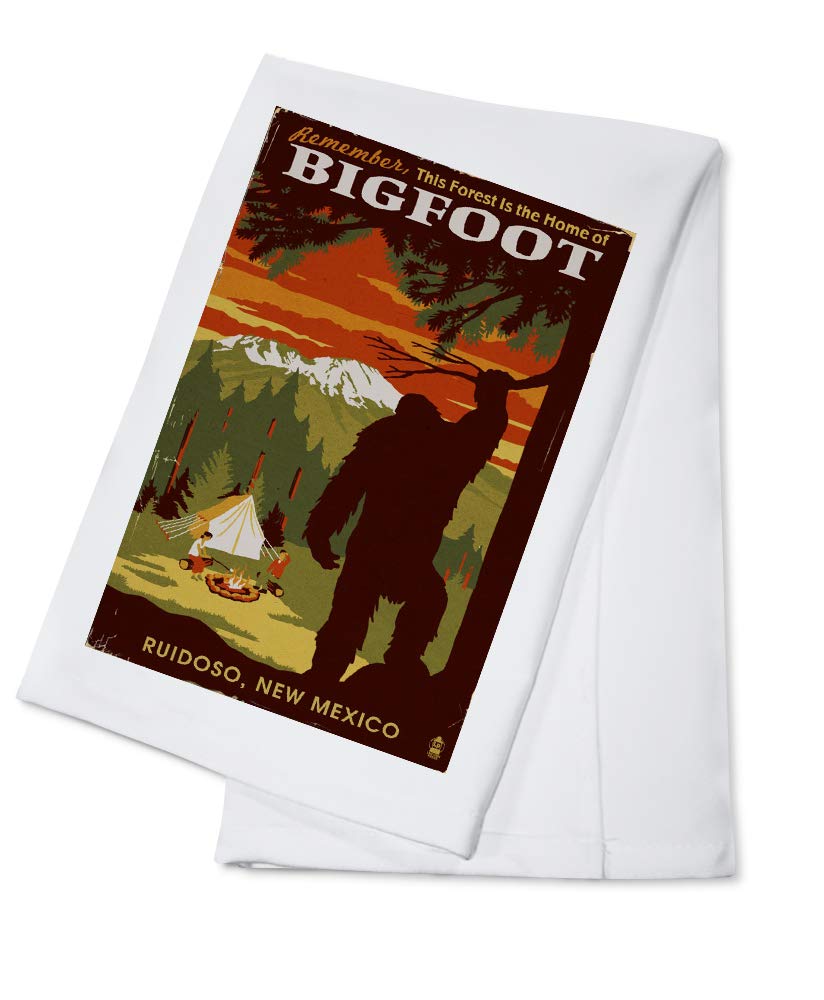 Bigfoot Ruidoso New Mexico 100% Cotton Tea Towel - Decorative Hand Towel for Kitchen, Home & Gifts | Perfect for Dish Drying, Decor & Housewarming