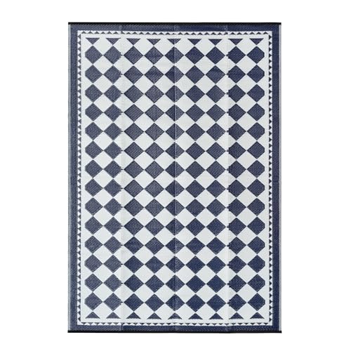 Checkered/Navy Blue&white