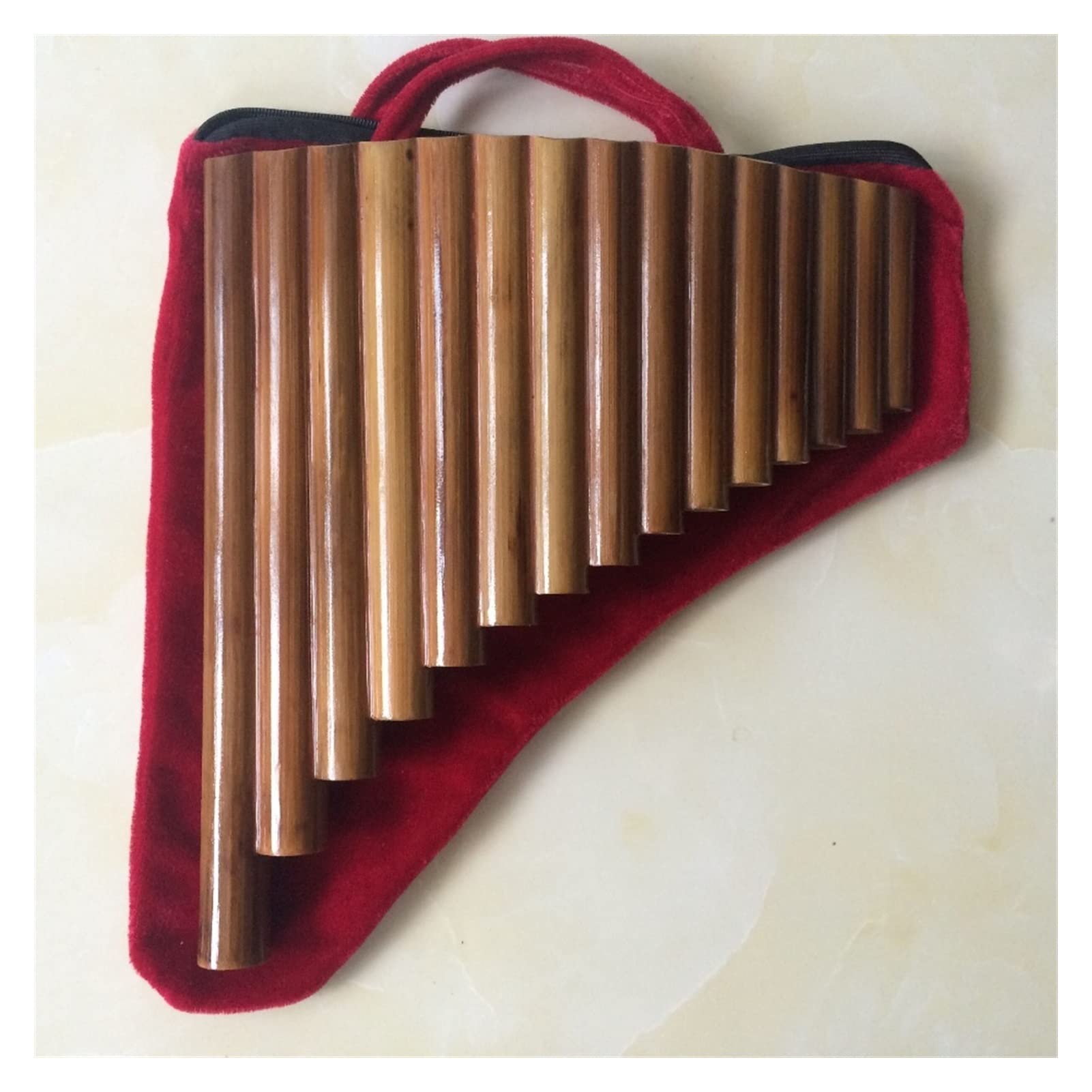 Professional G Key 15 Pipe Pan Flute - Handmade Bamboo Wooden Wind Instrument for Music Lovers | Perfect for Performances, Meditation & Cultural Events