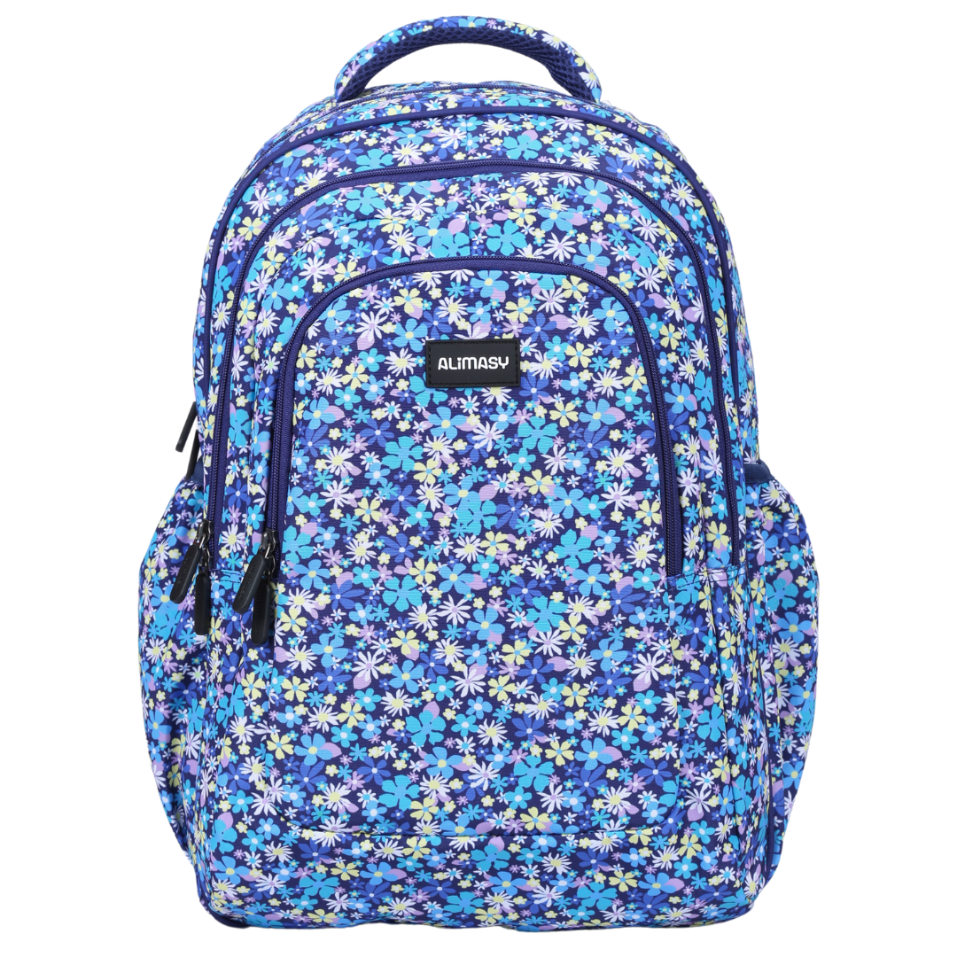 Ditsy Daisy Large School Backpack for Teens & College Students - Waterproof Laptop Backpack with USB Charging Port, Perfect for School, Travel & Work