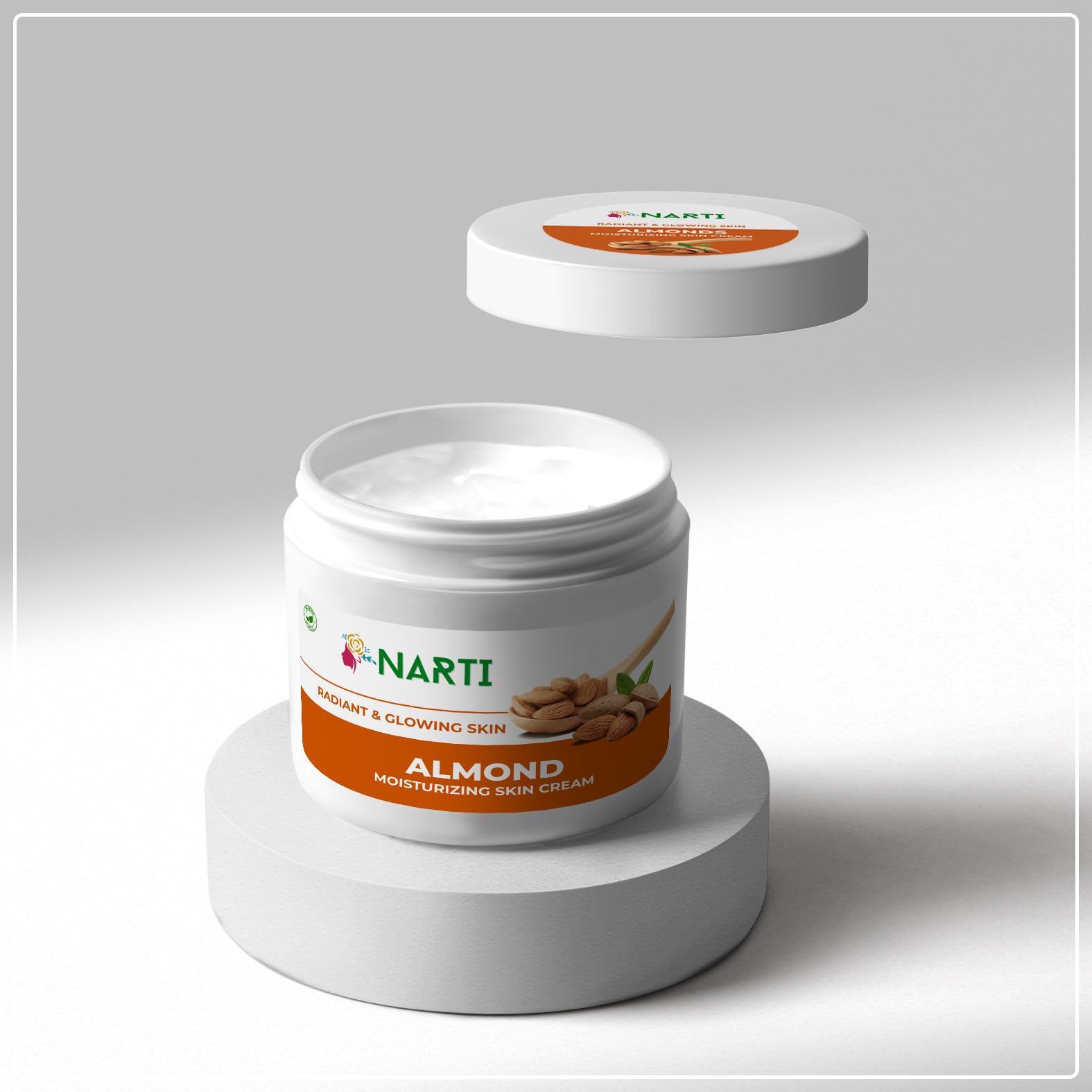 Narti Almonds Nourishing Skin Cream for Face & Body – Hydrating Moisturizer for Normal to Dry Skin, 800g | Perfect for Daily Skincare Routine & Winter Dryness Relief