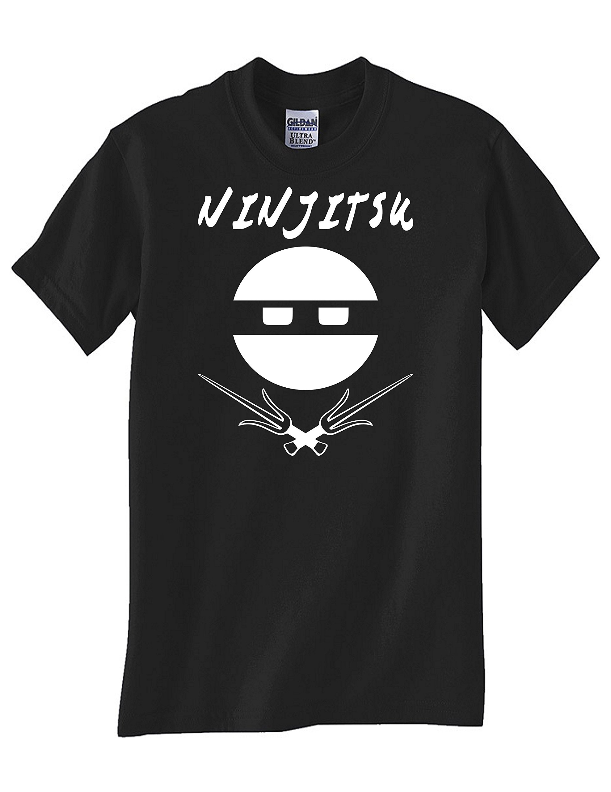 STUFF WITH ATTITUDE NINJITSU Black T-Shirt for Men - Cool Graphic Tee for Martial Arts Fans & Streetwear Fashion | Perfect for Training, Gyms, and Casual Outfits