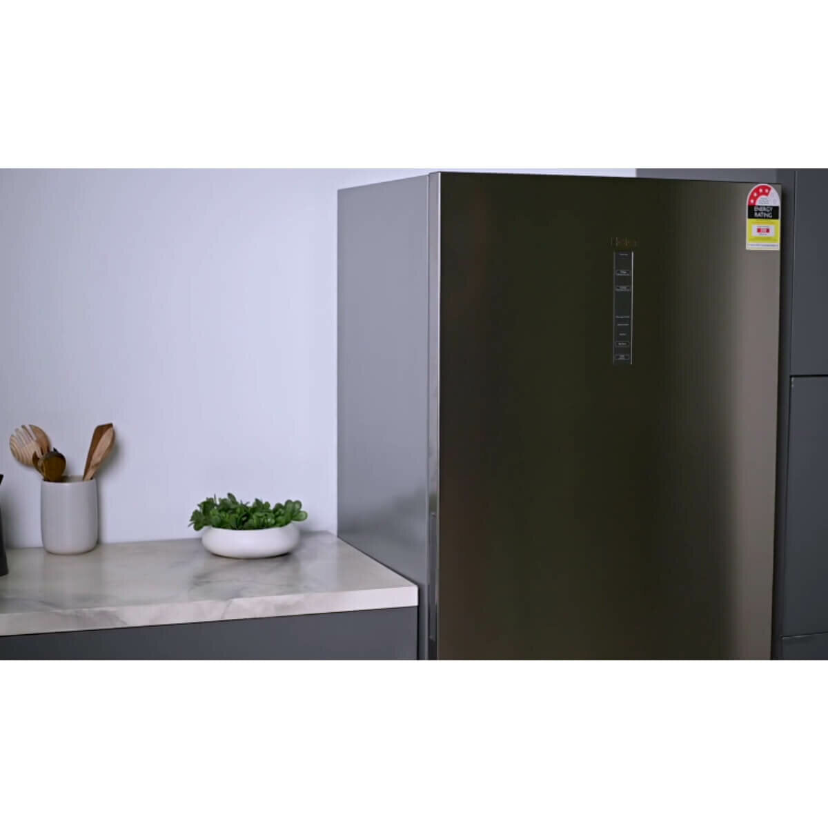 Haier 493L Bottom Mount Frost Free Refrigerator HRF520BS - Energy Efficient, Spacious Design for Modern Kitchens & Home Use (Ex Display)