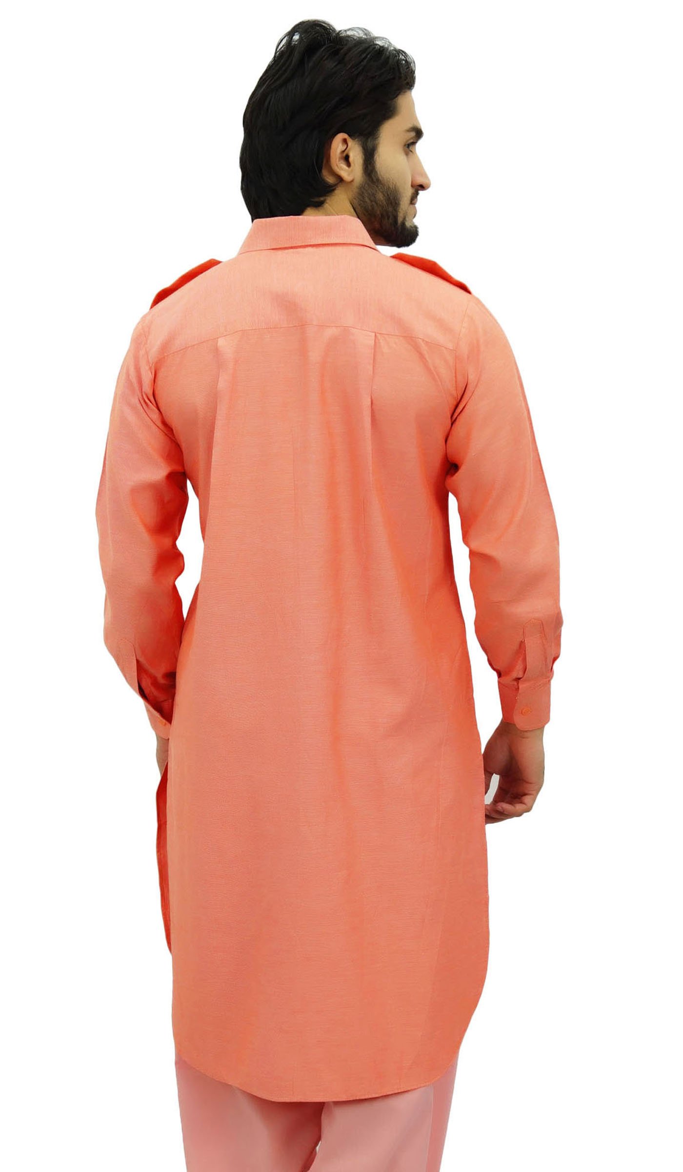 Atasi Men's Pathani Style Long Kurta Punjabi Ethnic Shirt - Traditional Indian Wedding & Festival Wear for Men