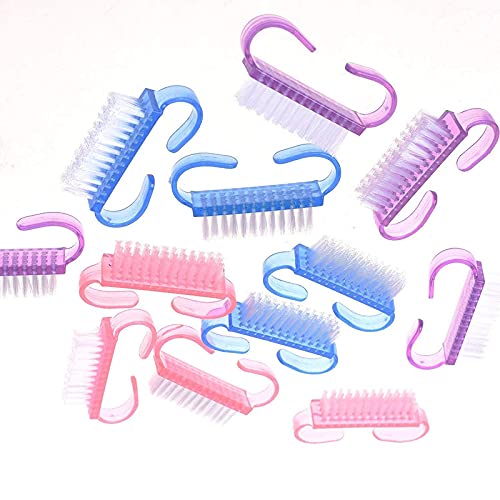 Trendy Club 12-Pack Nail Cleaning Brush Set - Durable Handle Grip Nail Scrub Brushes for Toes & Fingernails - Pedicure & Manicure Tools for Men & Women - Perfect for Home Spa, Salon & Travel Hygiene Care