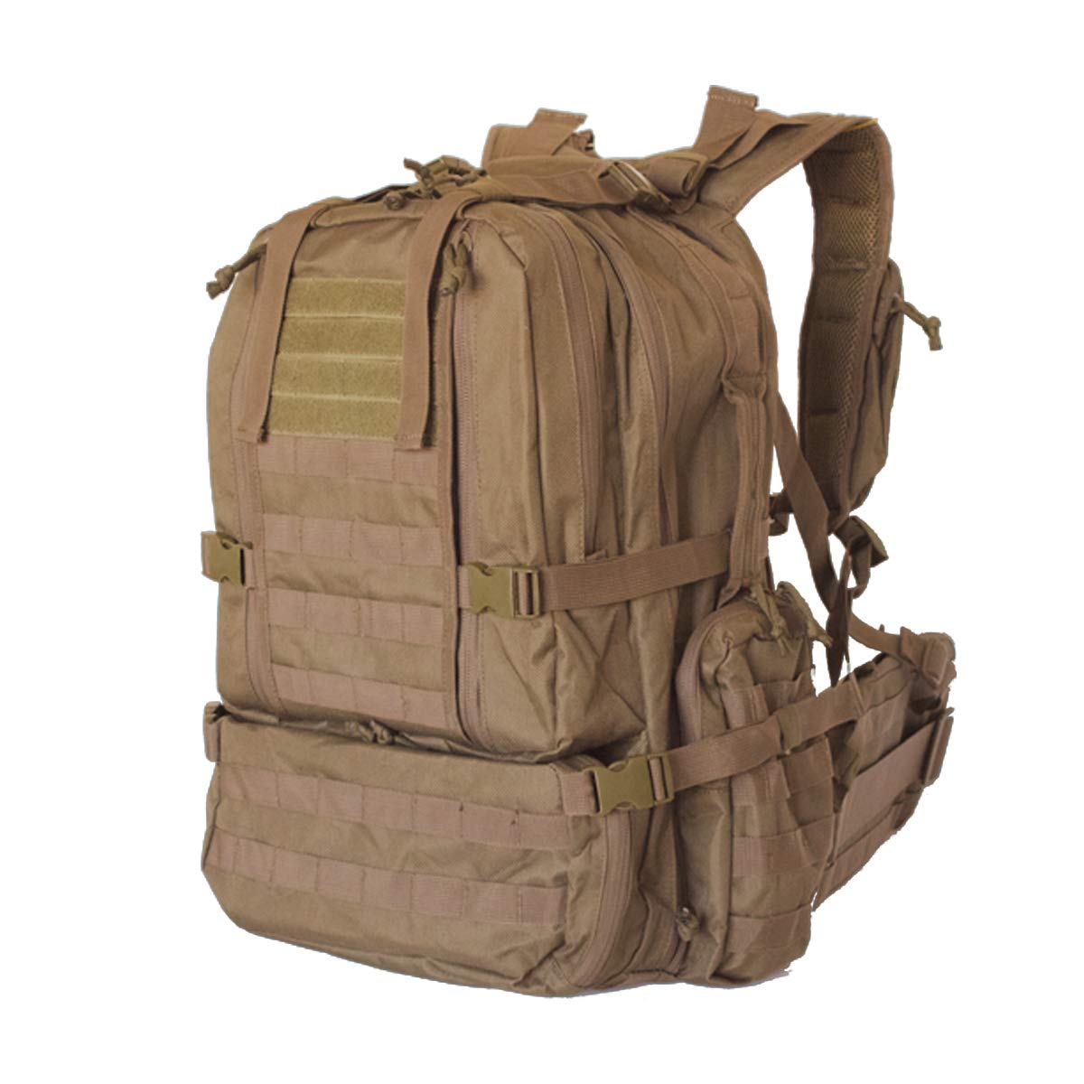 EXPLORER Premium Tactical Hunting Backpack - Heavy Duty Military Rucksack for Outdoor, Travel, Police & Security - Durable Tan Gear for Camping, Hiking & Survival