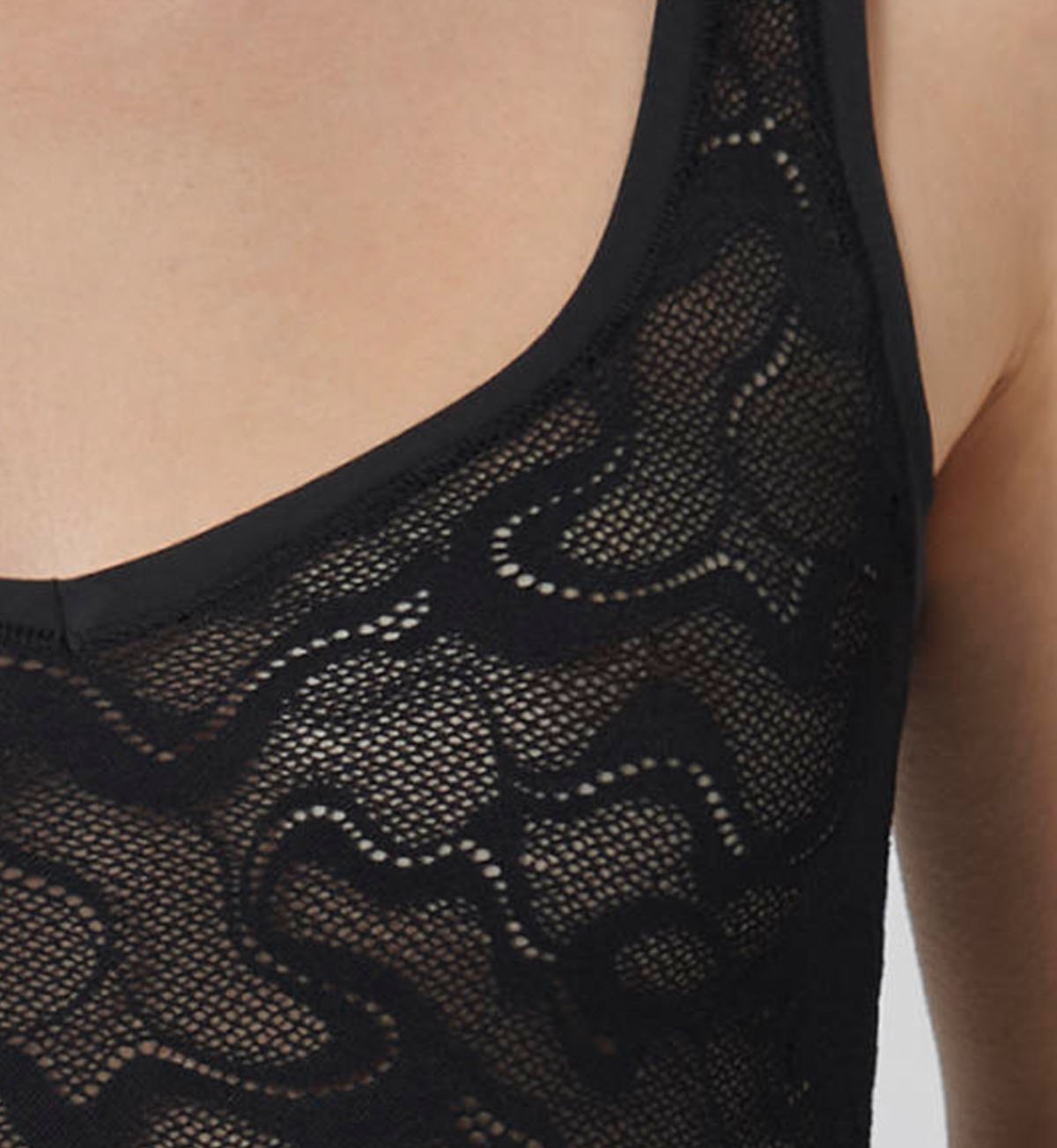 SLOGGI GO ALLROUND Lace Shirt for Women - Comfortable & Stylish Lace Top for Casual Wear, Office & Date Night