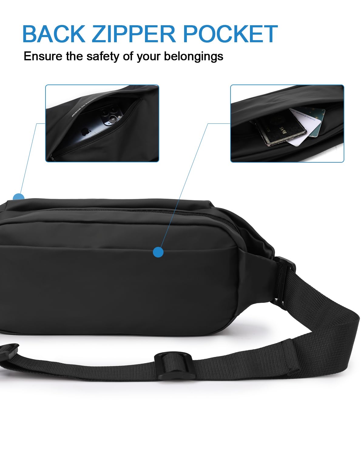 Waterproof Anti-Theft Fanny Pack for Men & Women - Crossbody Sling Bag with Multiple Pockets for Travel, Gym, Hiking & Cycling | Perfect for Outdoor Adventures, Workouts & Daily Commute