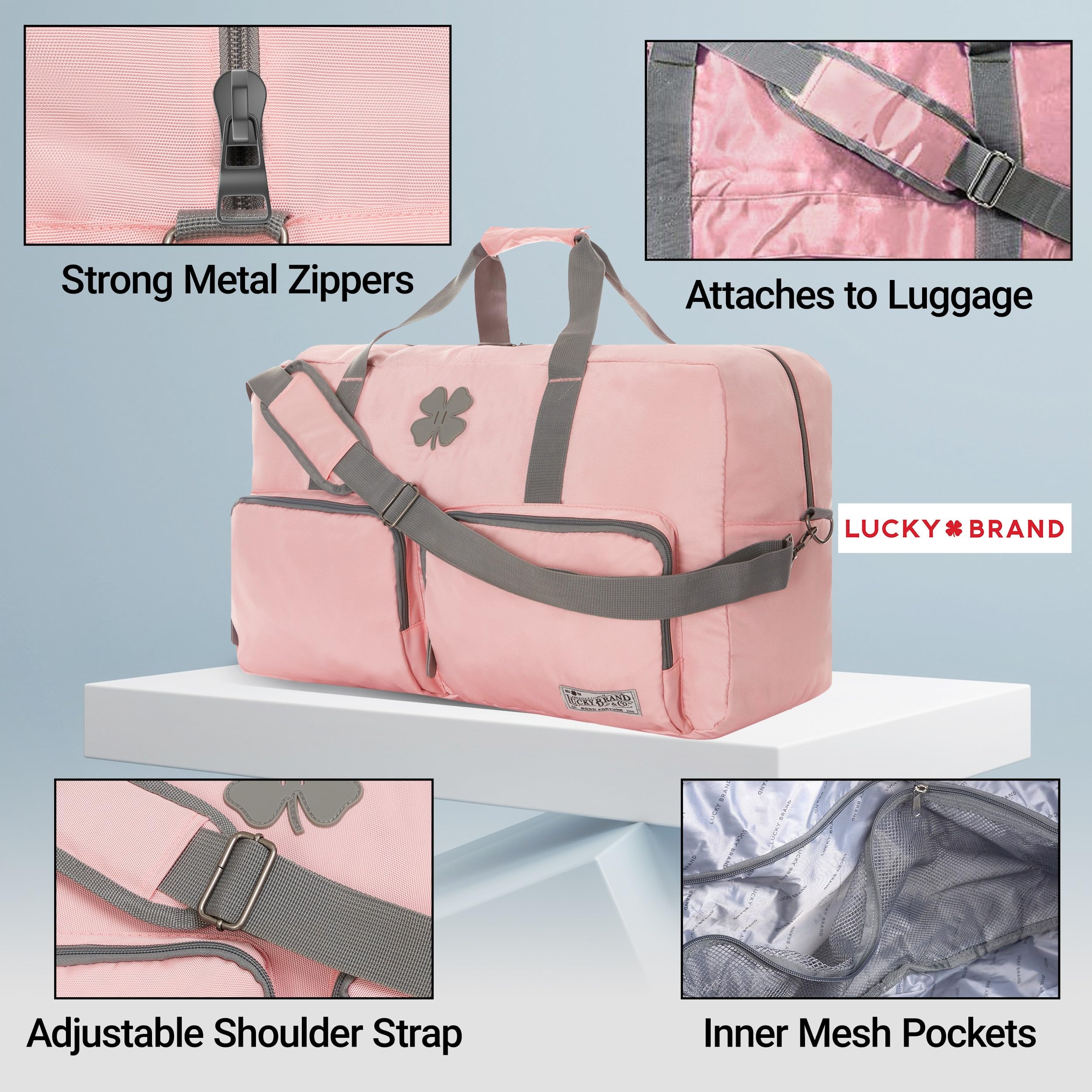 40L Foldable Travel Duffel Bag for Men & Women - Waterproof Gym Bag, Overnight Weekender with Adjustable Shoulder Strap - Perfect for Workout, Travel, Camping & Weekend Getaways