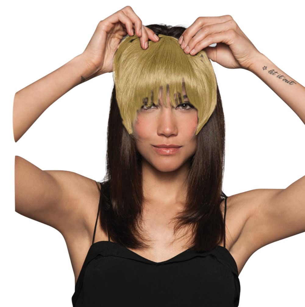 Human Hair Bangs Clip-In Fringe - R10HH Palest Blonde 9