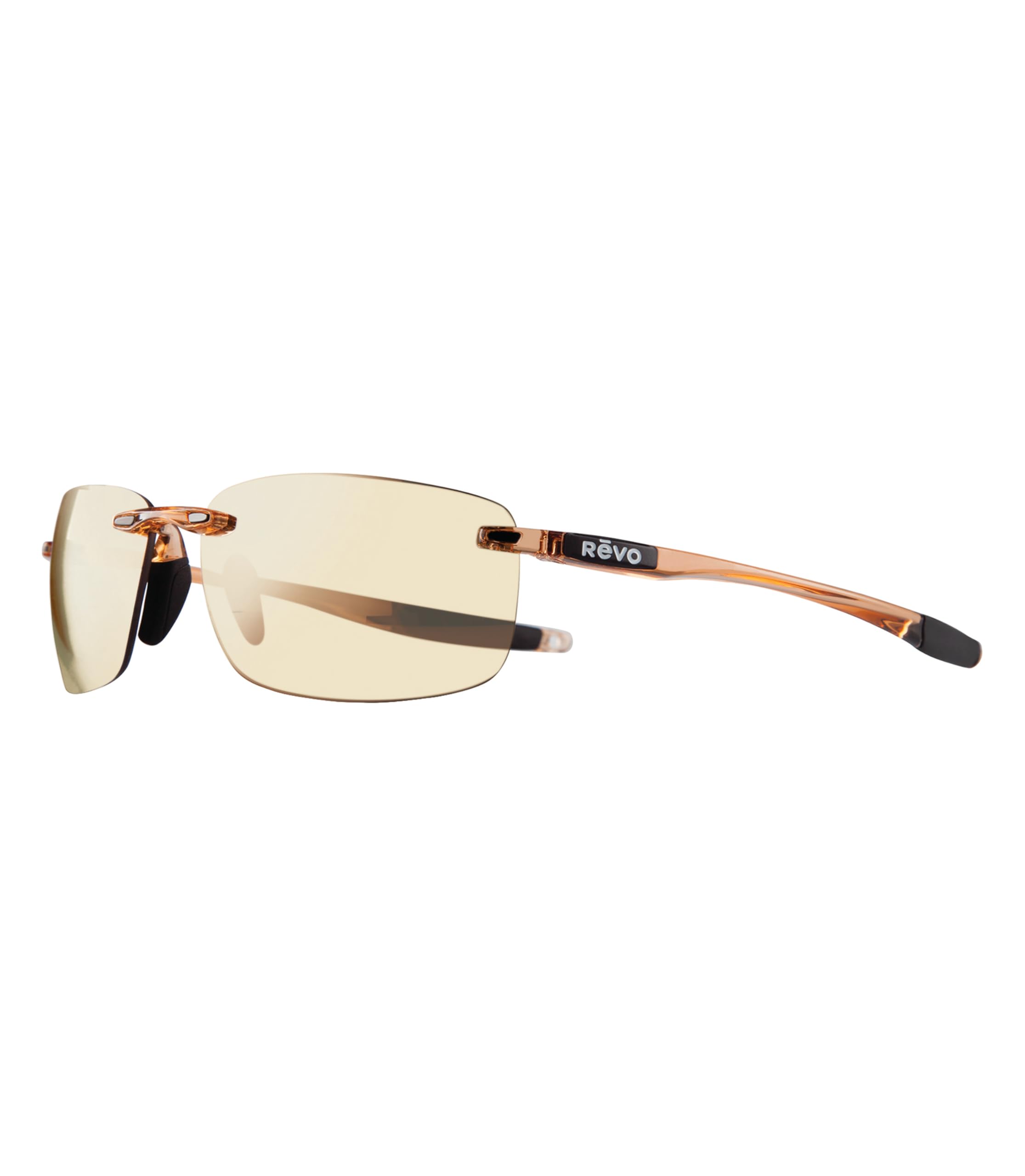 Revo Descend N Polarized Sunglasses - Rimless Rectangular Frame UV Protection for Men & Women | Perfect for Driving, Running, Outdoor Sports & Beach Activities