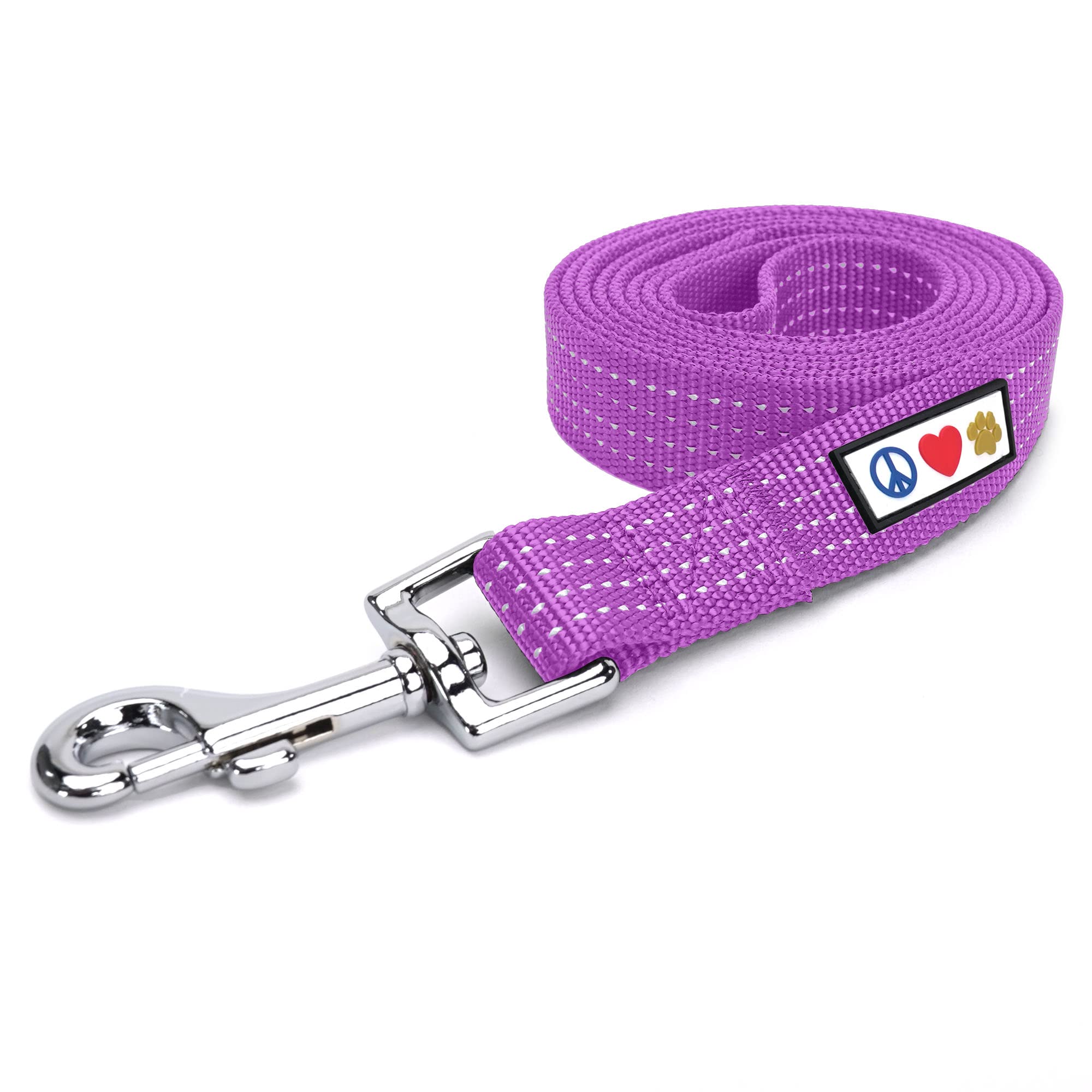 Pawtitas 6 FT Reflective Dog Leash with Comfortable Handle - Heavy Duty Pet Training Lead for Medium Dogs, Highly Visible Safety Threads (Also Available in 4 FT) - Perfect for Night Walks, Jogging & Outdoor Adventures