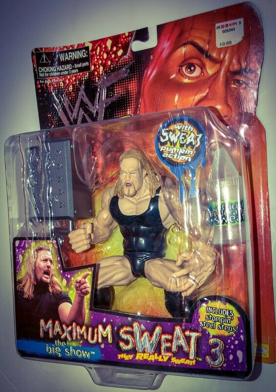 1999 WWF Jakks Pacific Maximum Sweat Series 3 Big Show Wrestling Action Figure - Collectible WWE Toy for Fans & Display - Perfect for Wrestling Memorabilia Collections & Nostalgic Gift Giving