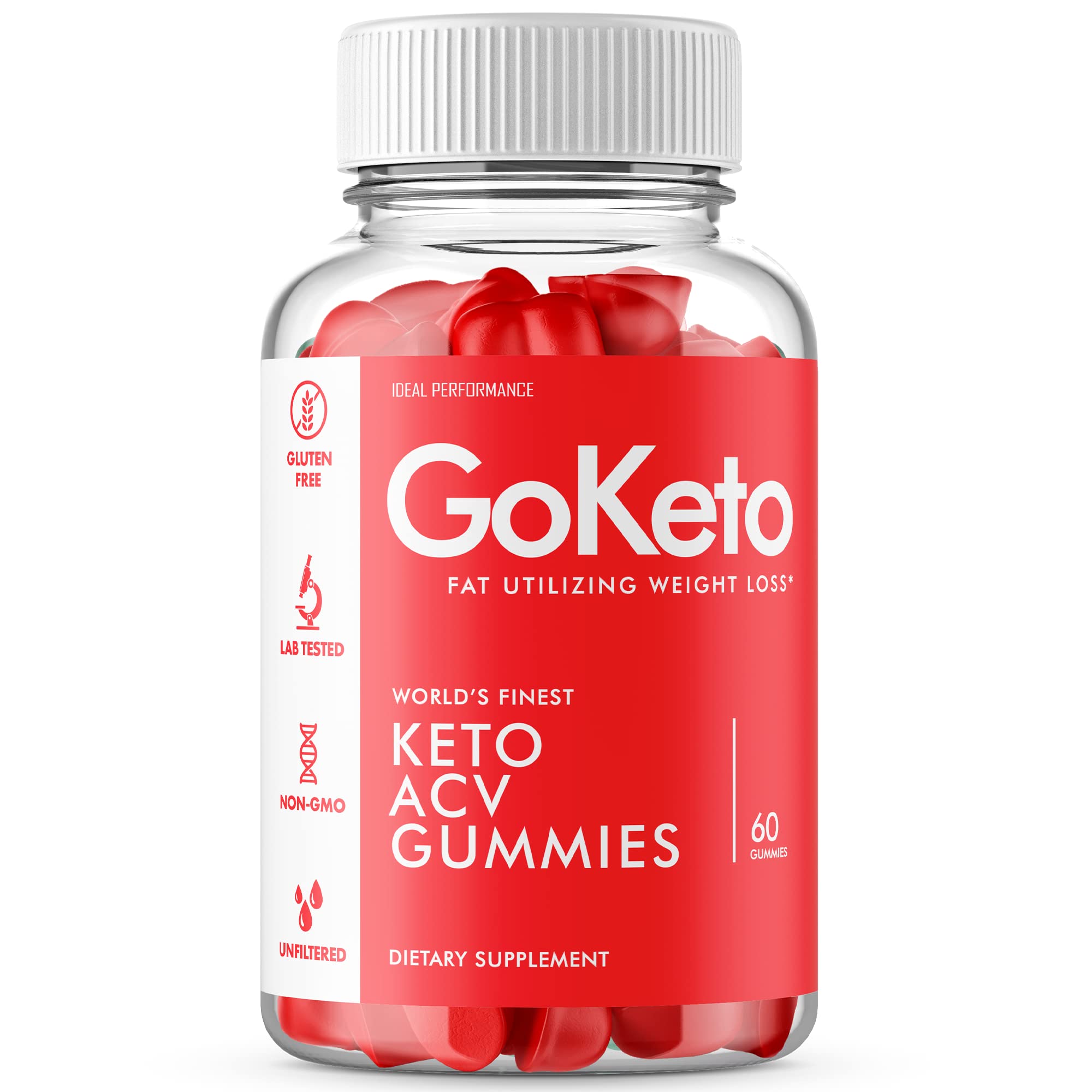 Go Ketos Keto Gummies - Sugar Free Low Carb Ketogenic Diet Supplement (60 Count) - Perfect for Weight Loss & Energy Boost on Keto Diet