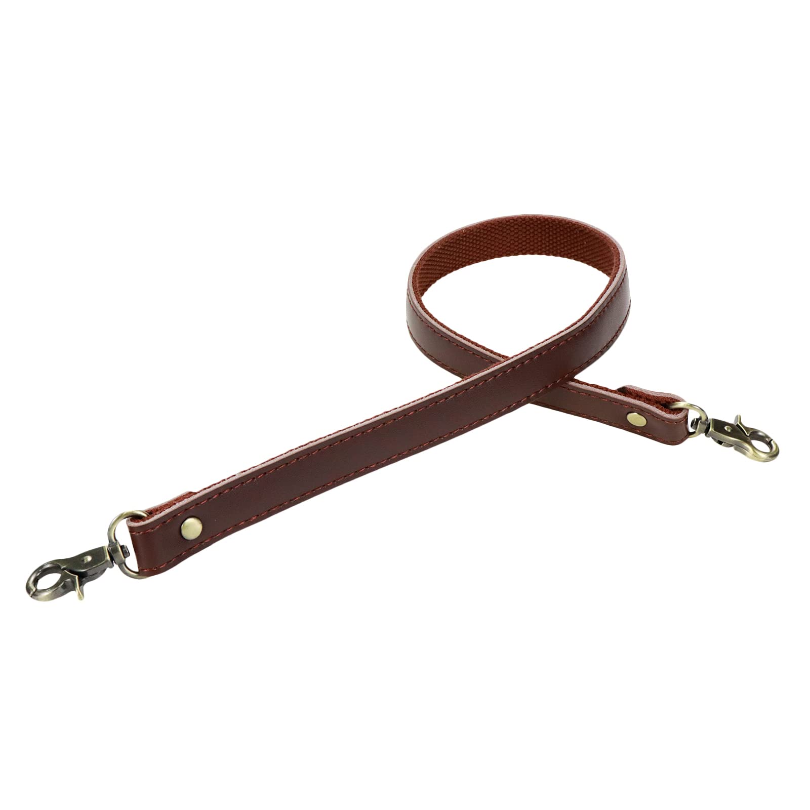 22.83-Inch Brown Leather Handbag with Adjustable Shoulder Strap - 2 Piece Set for Women, Work, Travel & Everyday Use