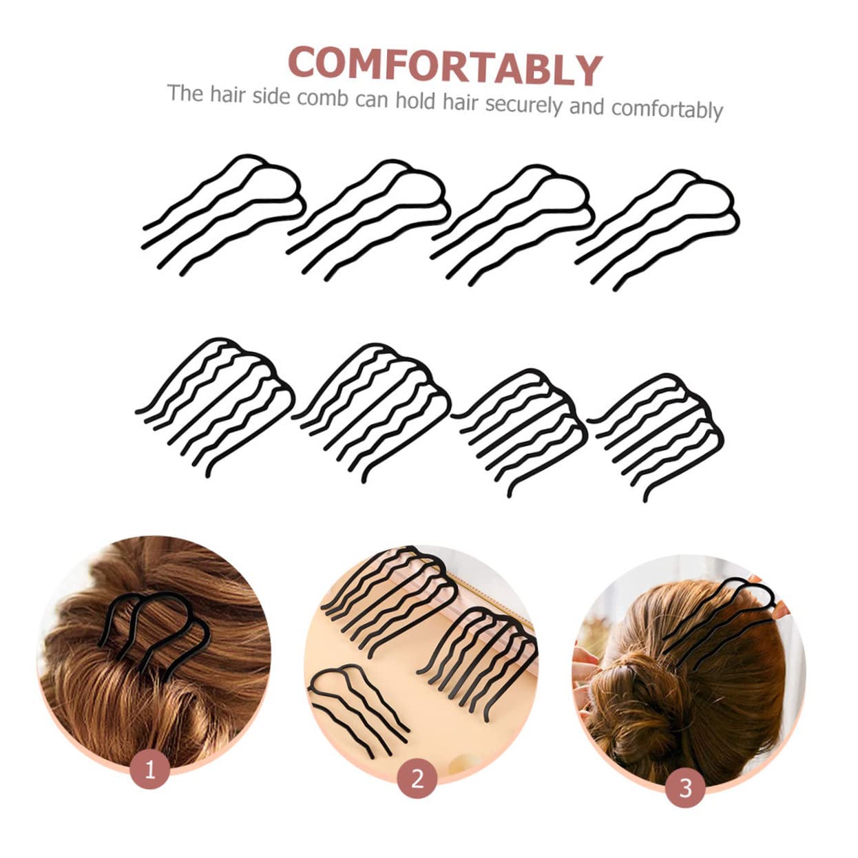 FOMIYES 8pcs Hair Combs Set for Women - Stylish & Durable Hair Accessories for DIY Hairstyles & Weddings