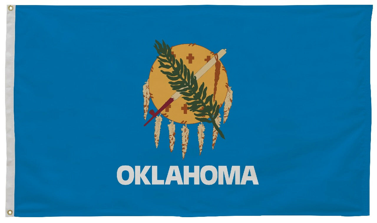 Oklahoma State Flag 12x18 Inches - Durable Printed Nylon Outdoor & Indoor Flag - Perfect for Home, Office, School, and Sporting Events