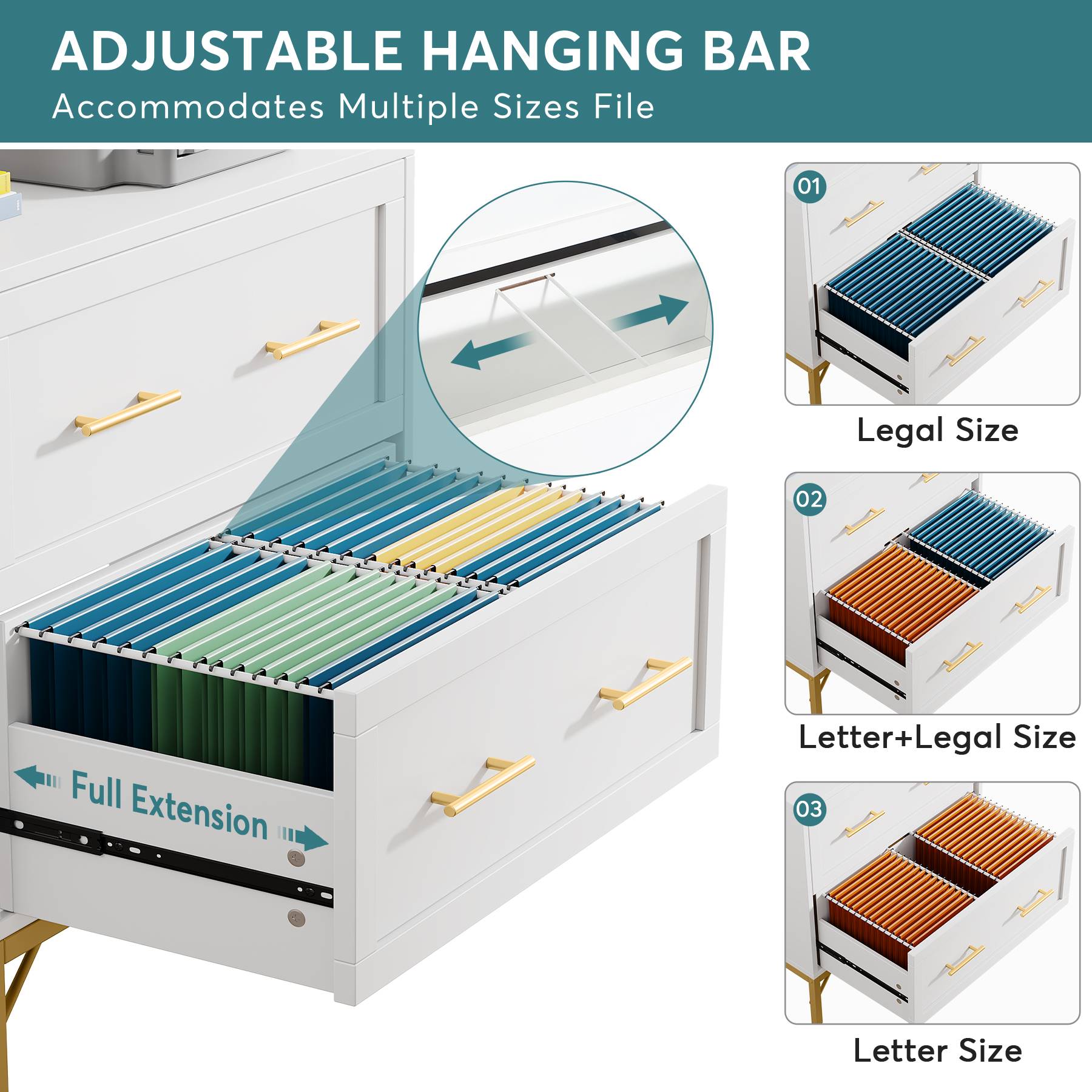 2-Drawer Lateral File Cabinet - Heavy Duty Metal Storage Cabinet with Lock, Printer Stand for Office & Home Organization - Perfect for Documents, Files & Office Supplies Storage