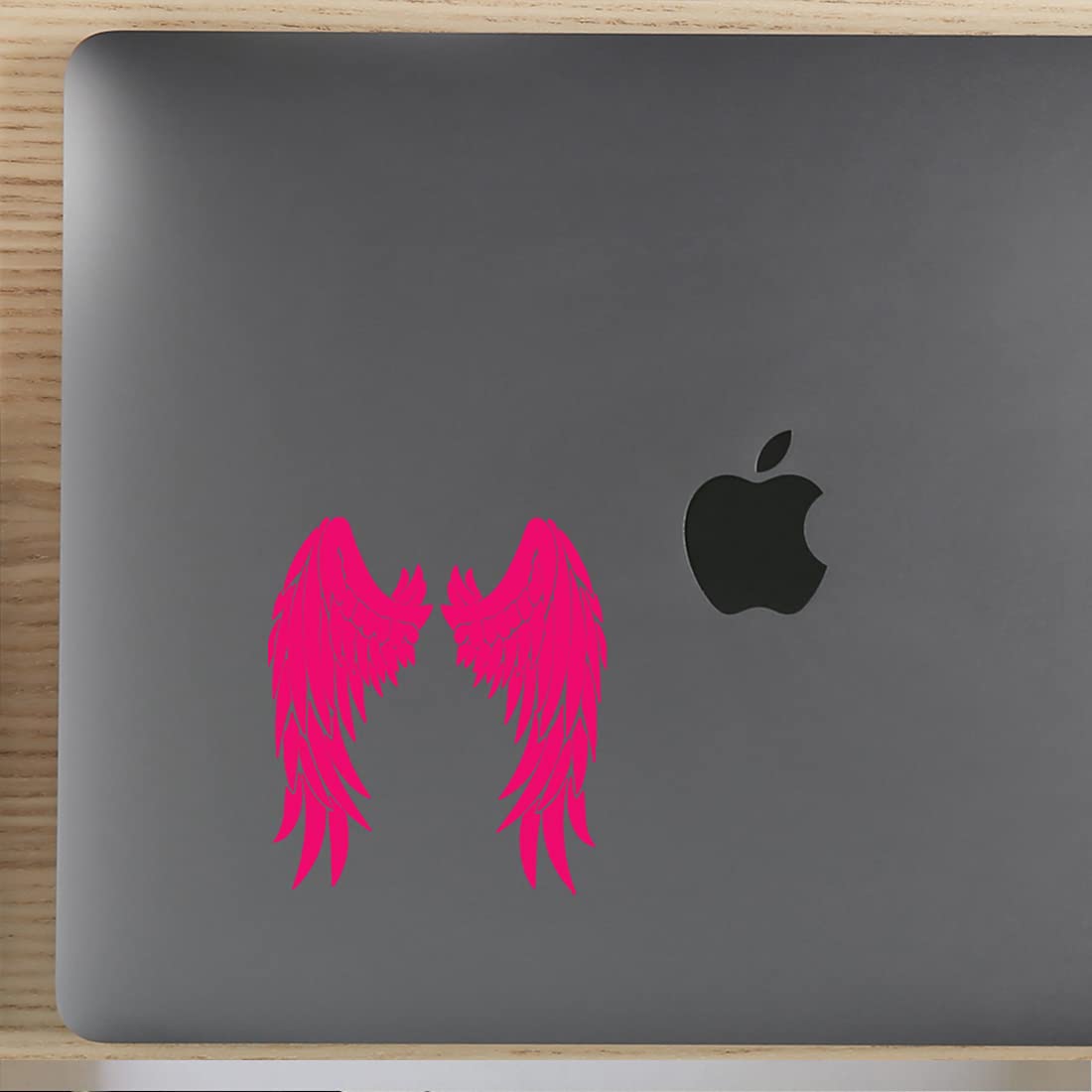 Saint Wings Lovely Pink Vinyl Decal Stickers (Set of 2) - Waterproof Premium Laptop, Phone, Helmet, Car, Bumper, Mug, Cup, Wall & Door Decor - Perfect for Personalizing Devices, Home & Vehicle Accessories