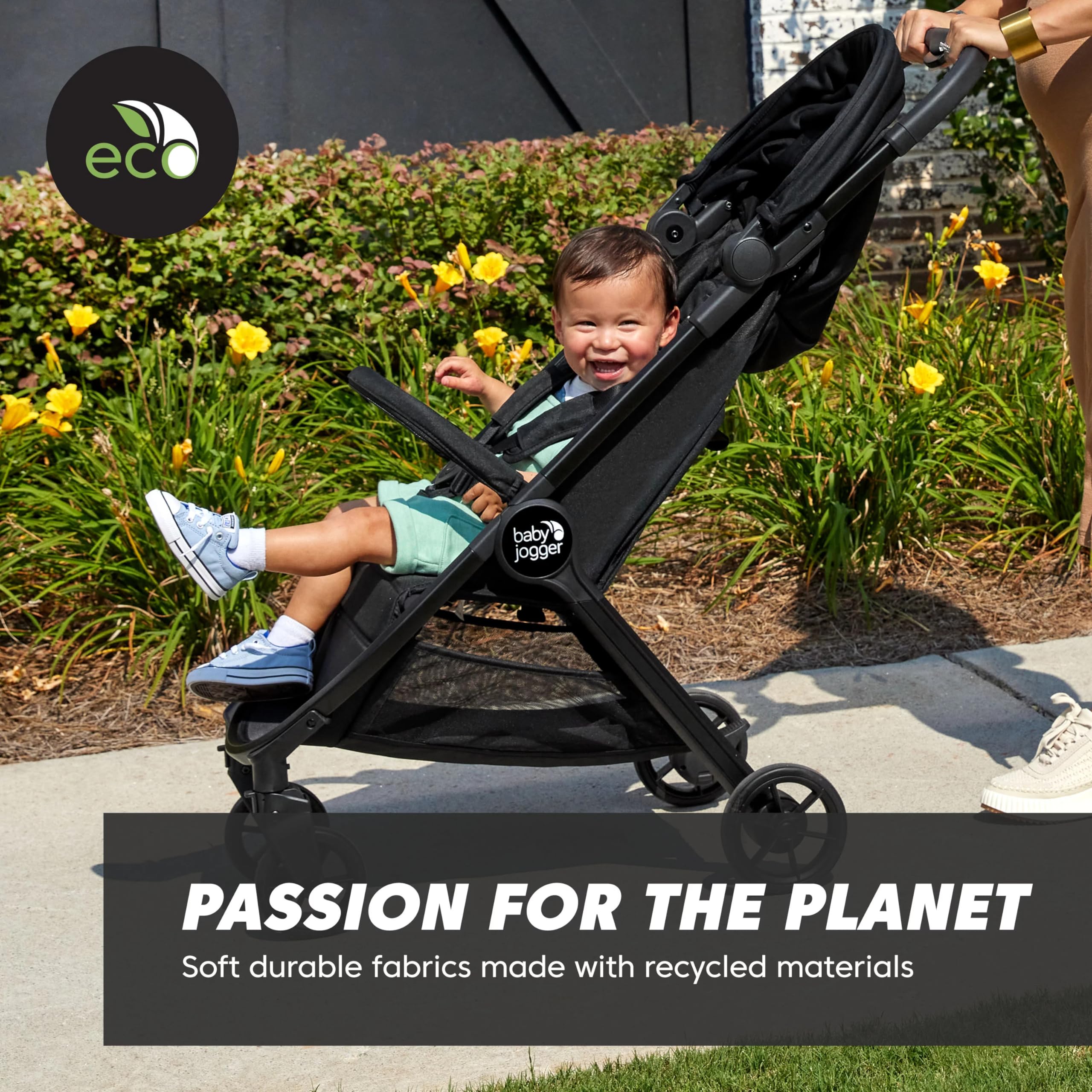 Baby Jogger City Tour 2 Eco Collection Lightweight Stroller - Easy Fold, Adjustable Calf Support, Eco Black | Perfect for Urban Travel, Shopping & Outdoor Adventures with Baby