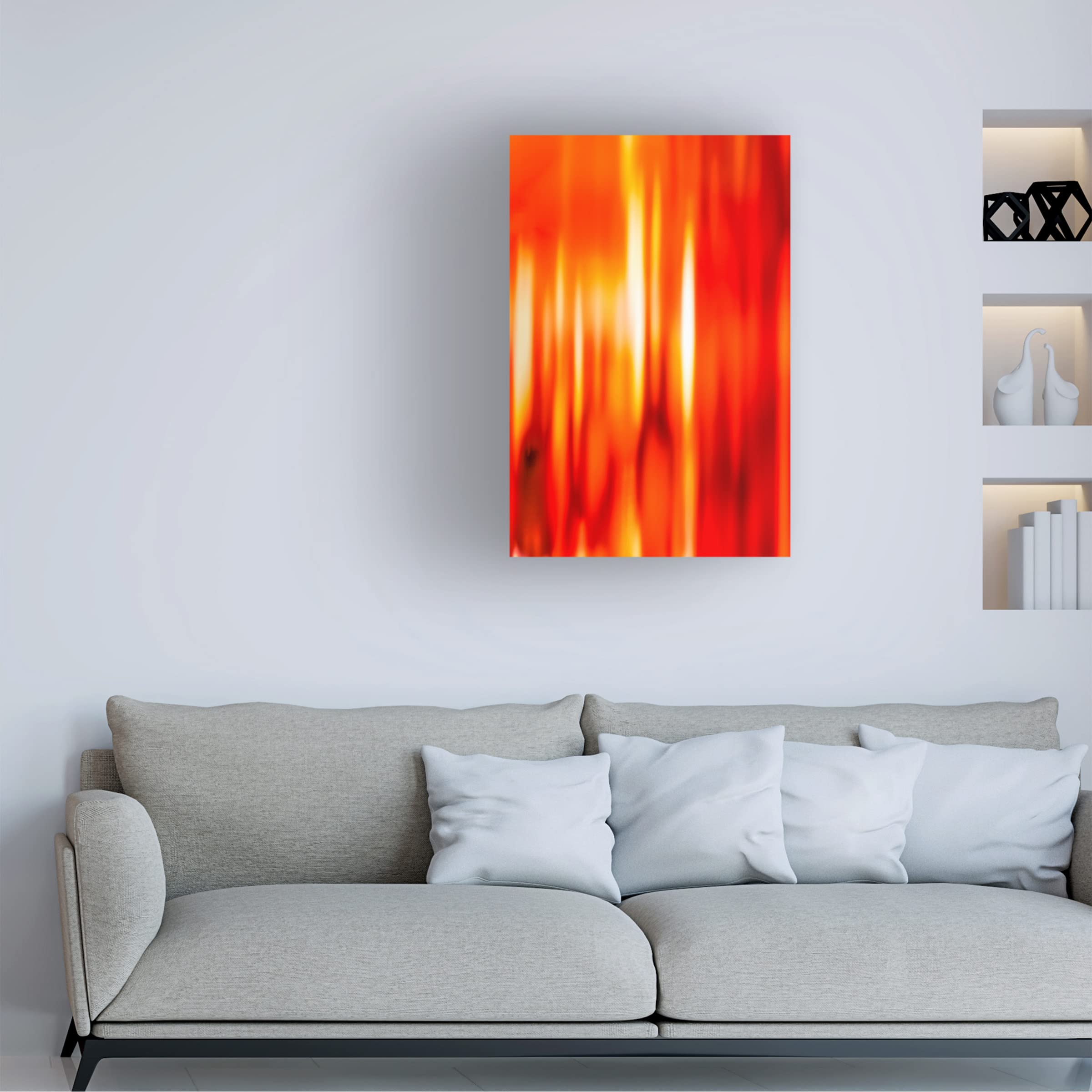 Trademark Fine Art 'Flame of Life 03' by Eva Bane - 16x24 Inch Canvas Wall Art - Modern Abstract Painting for Living Room, Bedroom & Office Decor
