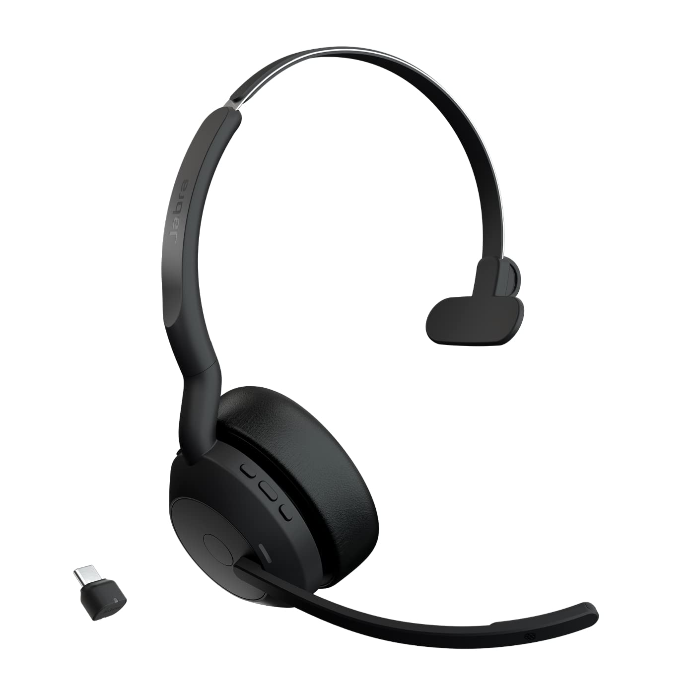Jabra Evolve2 55 Mono Wireless Headset with Air Comfort Technology - Noise Cancelling Microphone & ANC - UC Compatible (Zoom, Google Meet) - Black - Perfect for Home Office & Remote Work