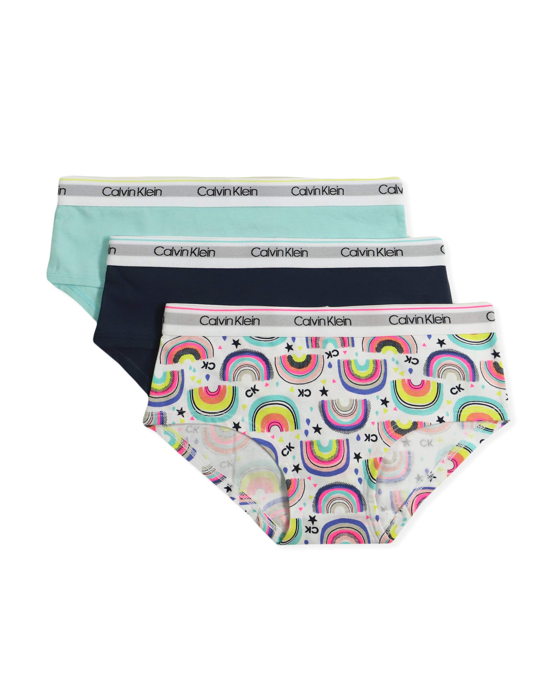Calvin Klein Girls' Modern Cotton Hipster Underwear - Soft & Comfortable Underwear for Teens - Perfect for School, Sports & Everyday Wear