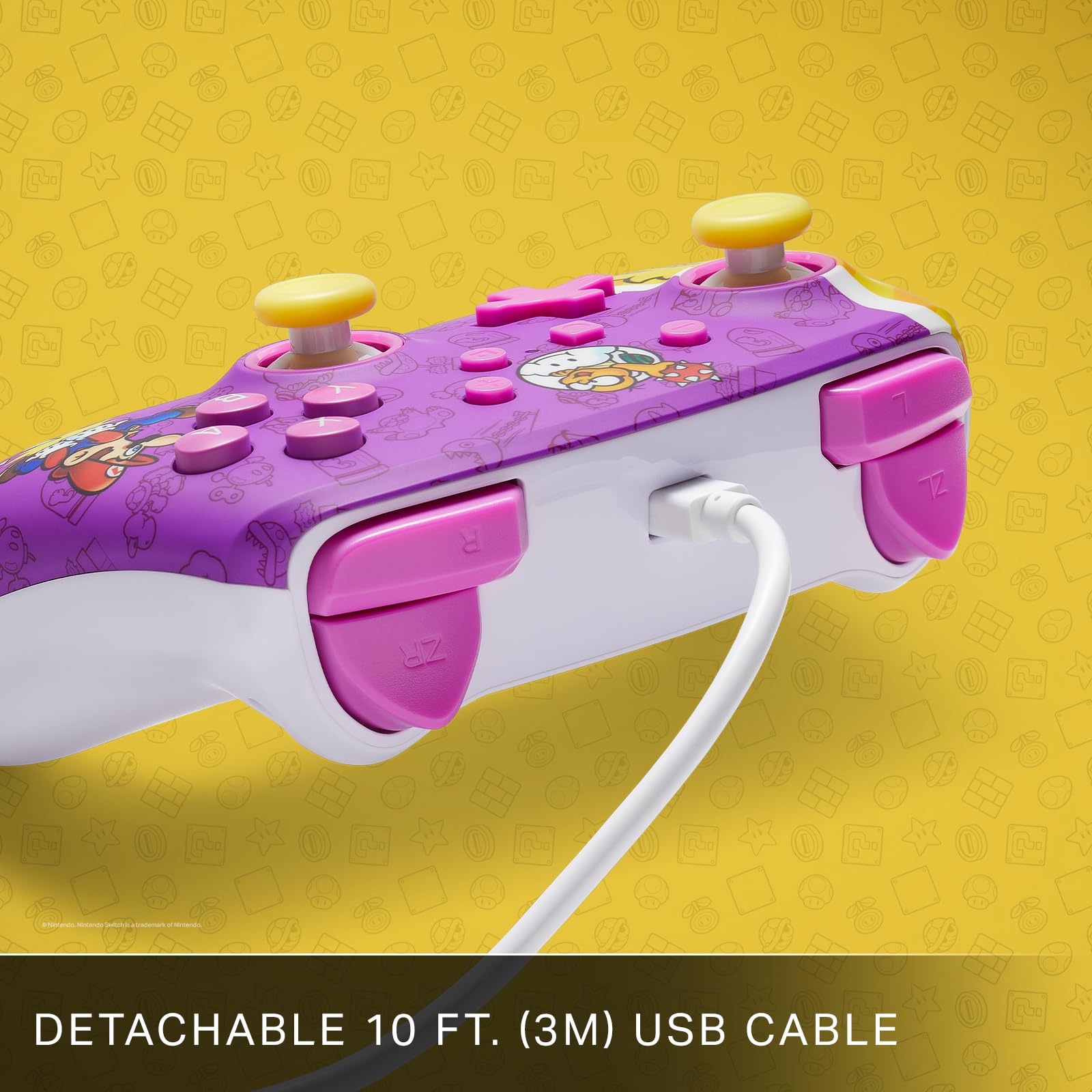 PowerA Wired Controller for Nintendo Switch - Princess Peach Battle Edition | Enhanced Gaming Experience for Switch & Switch OLED | Perfect for Multiplayer & Competitive Play