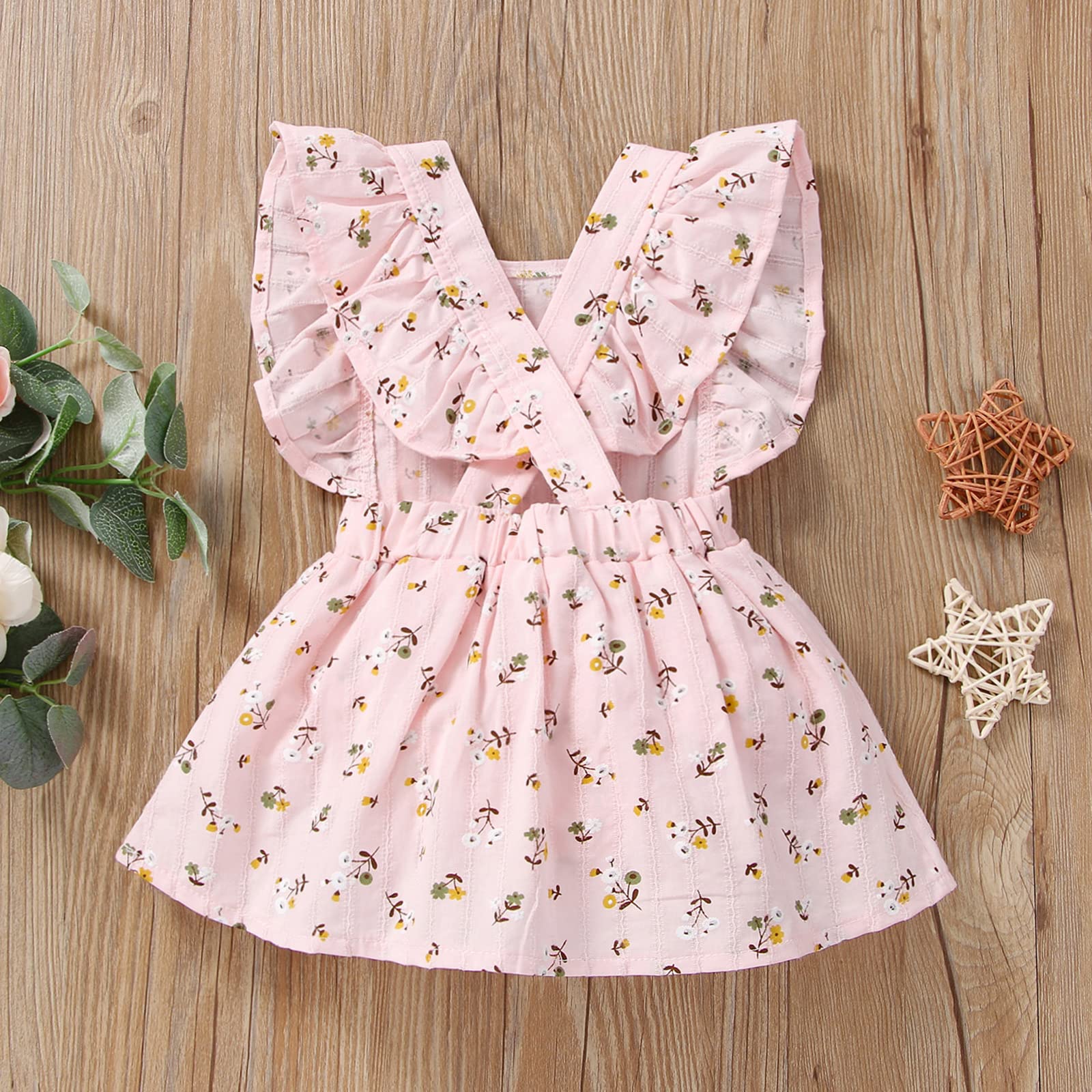 Newborn Baby Girl Romper Dress with Bow Floral Print - One-Piece Bodysuit Summer Outfit | Perfect for Photoshoots, Parties & Daily Wear
