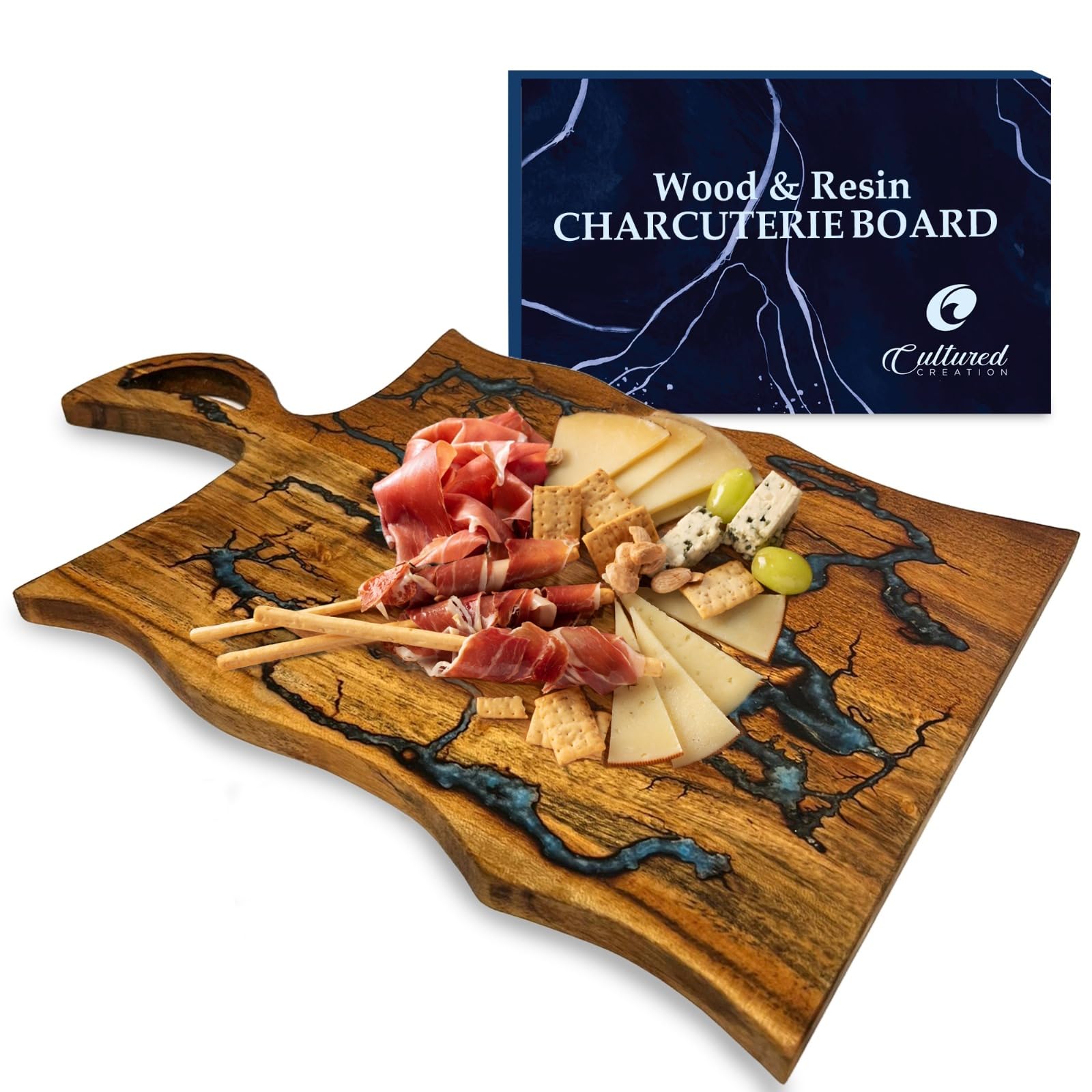 Premium Charcuterie Board Set - Elegant Wooden Cheese & Charcuterie Serving Tray - Perfect Housewarming Gift, Wedding Gift for Couples - Great for Entertaining, Dinner Parties, and Holiday Gatherings