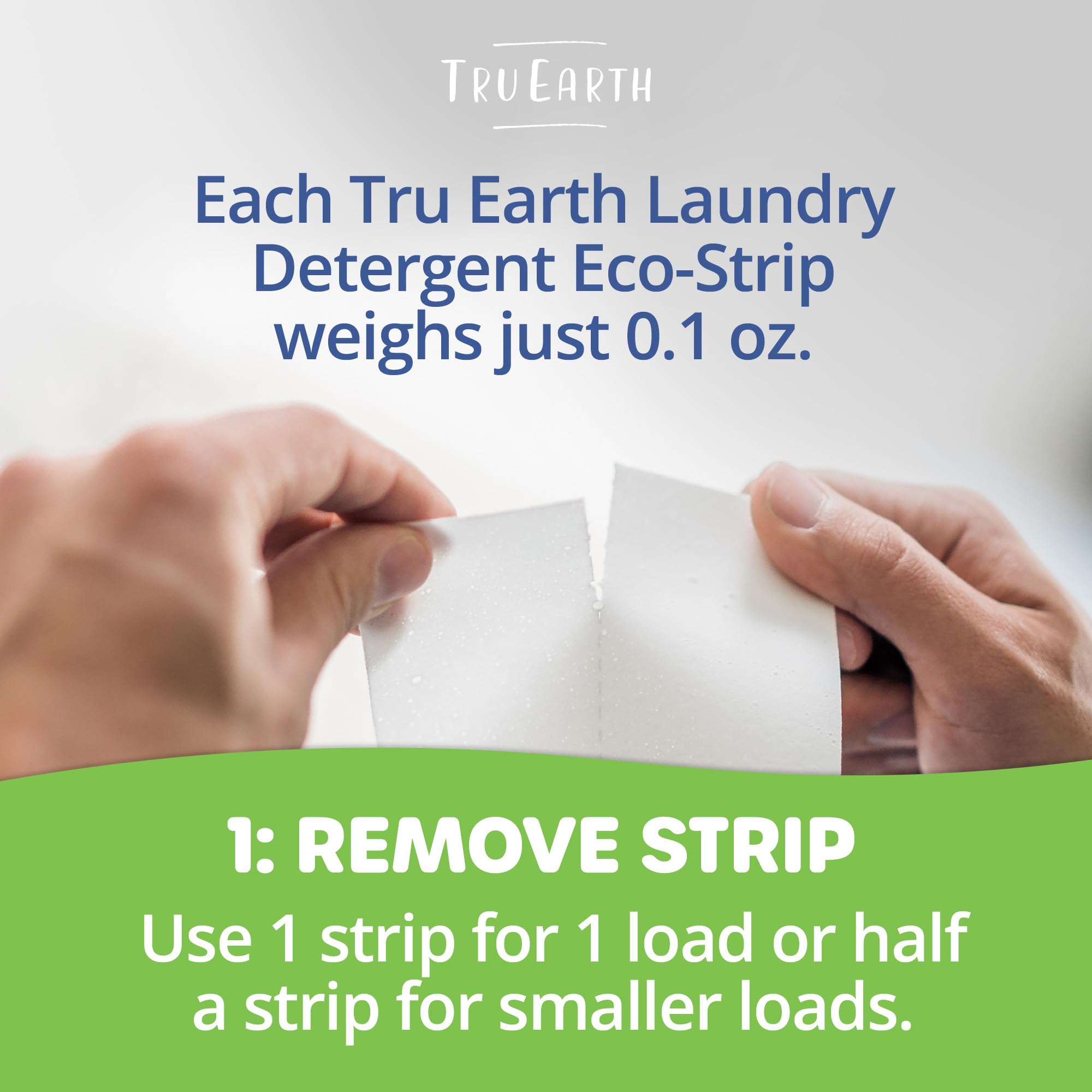 Eco-Friendly Tru Earth Laundry Detergent Sheets - Unscented, 384 Sheets (768 Loads) | Paraben-Free, Hypoallergenic | Compact, Liquidless & Travel-Friendly | Perfect for Home, Travel, and Eco-Conscious Families
