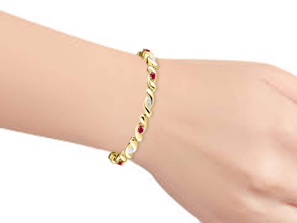 Rylos 925 Sterling Silver Infinity Twist Tennis Bracelet for Women - Adjustable 7