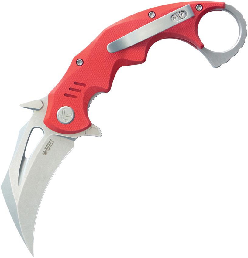 Kubey KU262D Mini Wrath Karambit Folding Knife - Red Tactical EDC Pocket Knife for Outdoor Camping, Hiking & Survival Gear